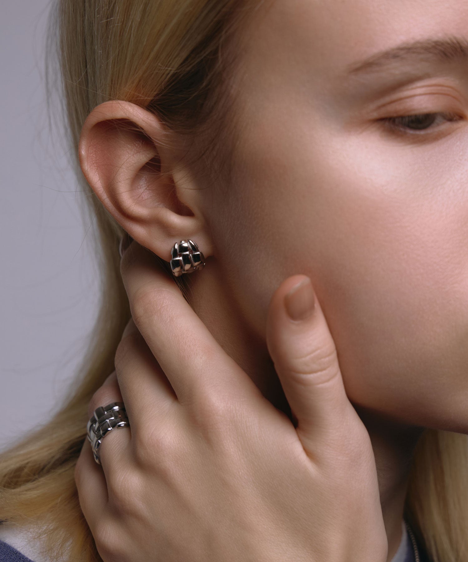 [シルバー]ワイドメッシュリング