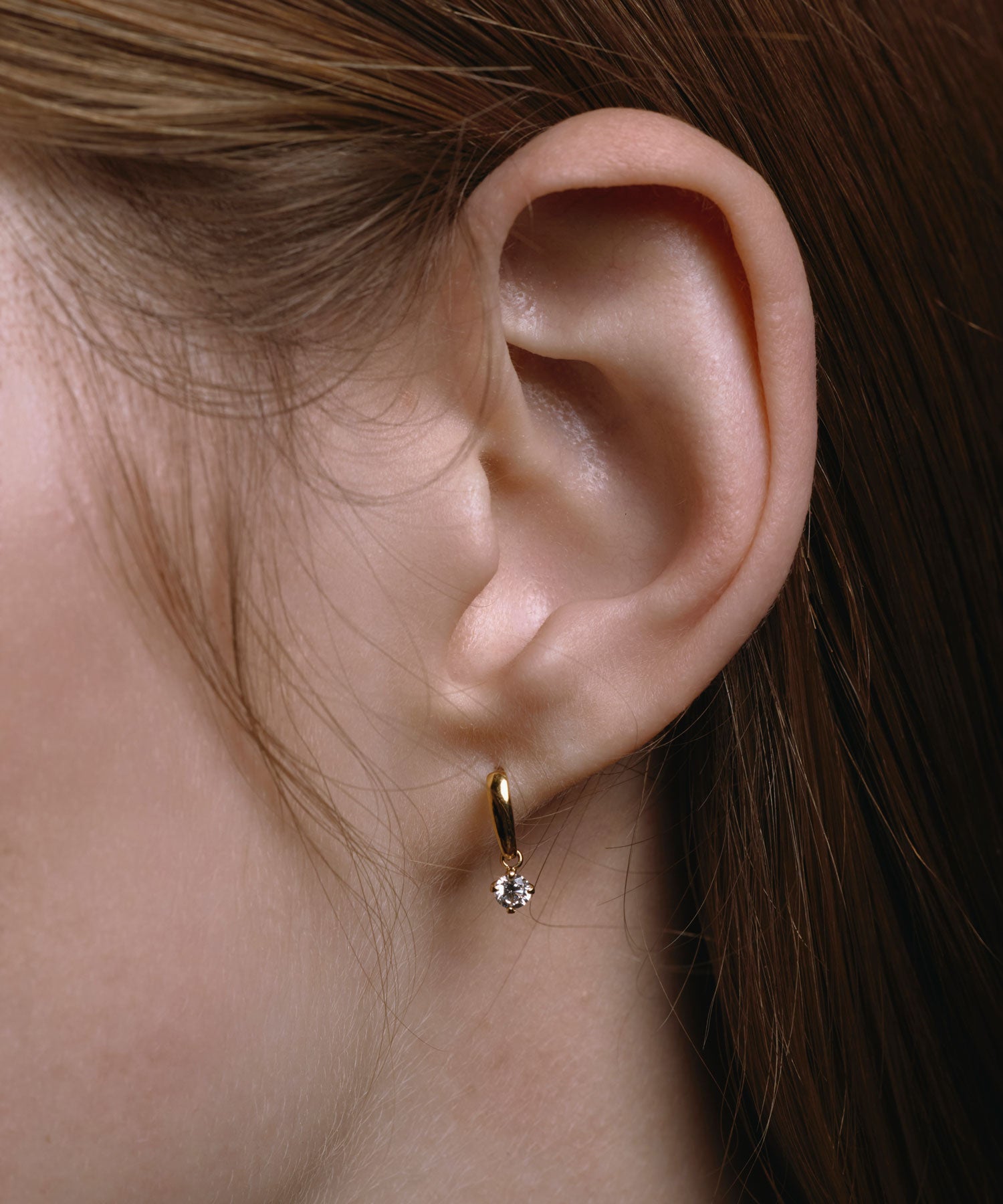 ゴールド]ジルコニアドロップピアス