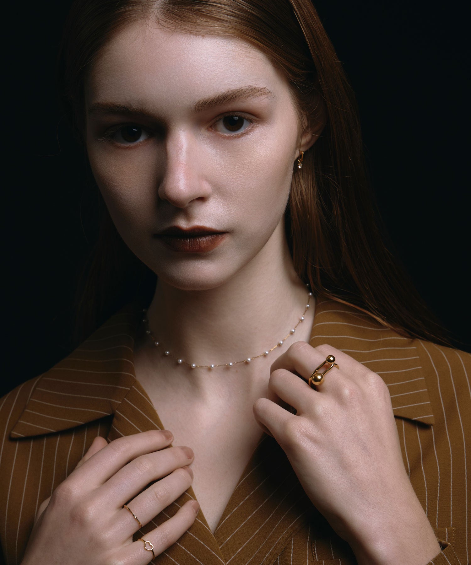 [黄金]氧化锆花耳环