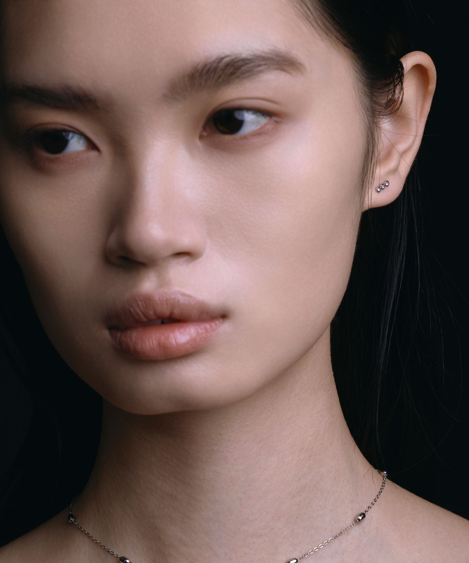 [シルバー]ジルコニアオーブピアス