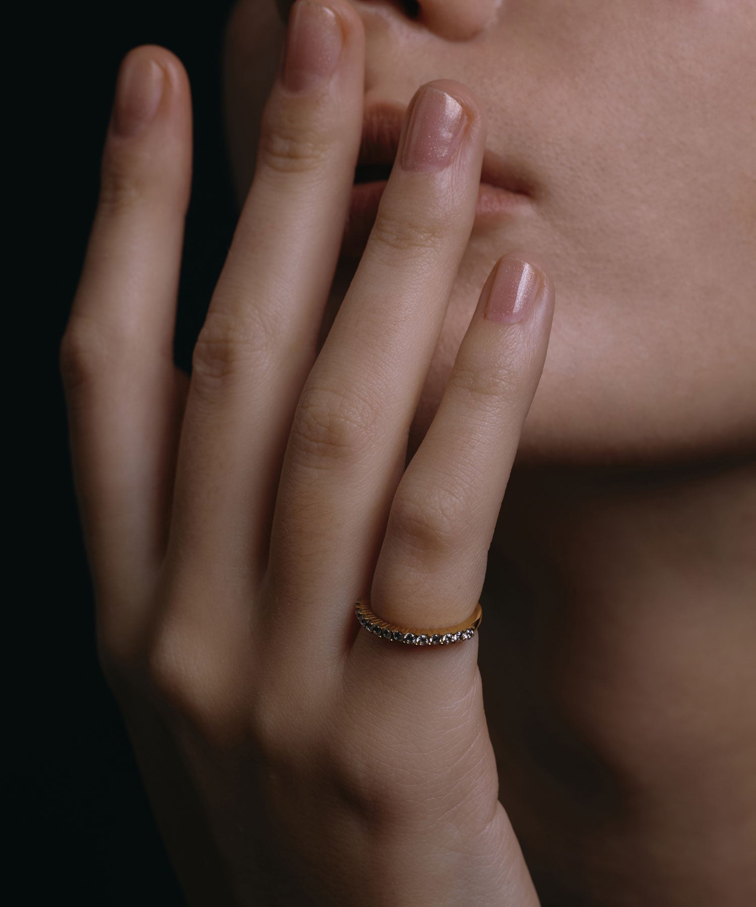 [ゴールド]ジルコニアピンキーリング