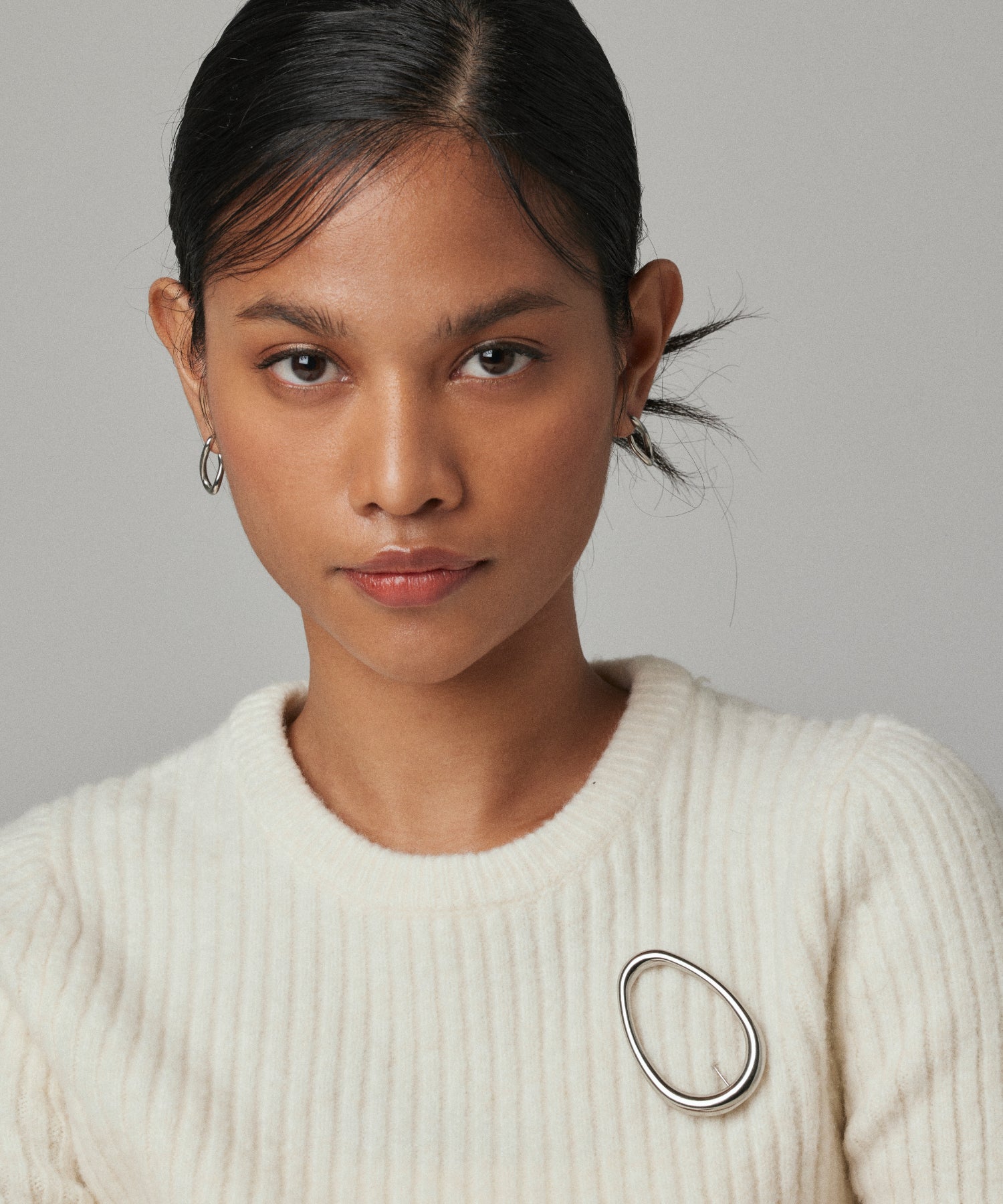 [Silver] Round Brooch