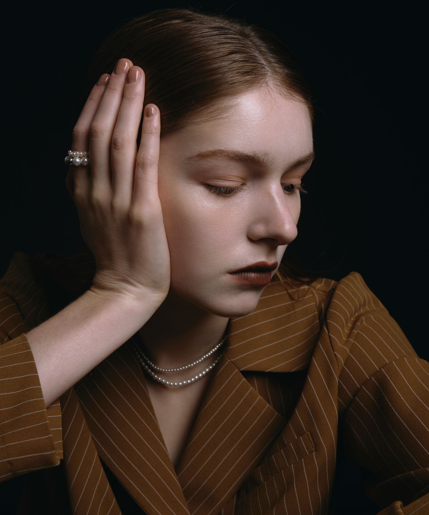 【予約販売(2月中旬発送予定)】[シルバー]ベーシックミディアムパールネックレス37cm