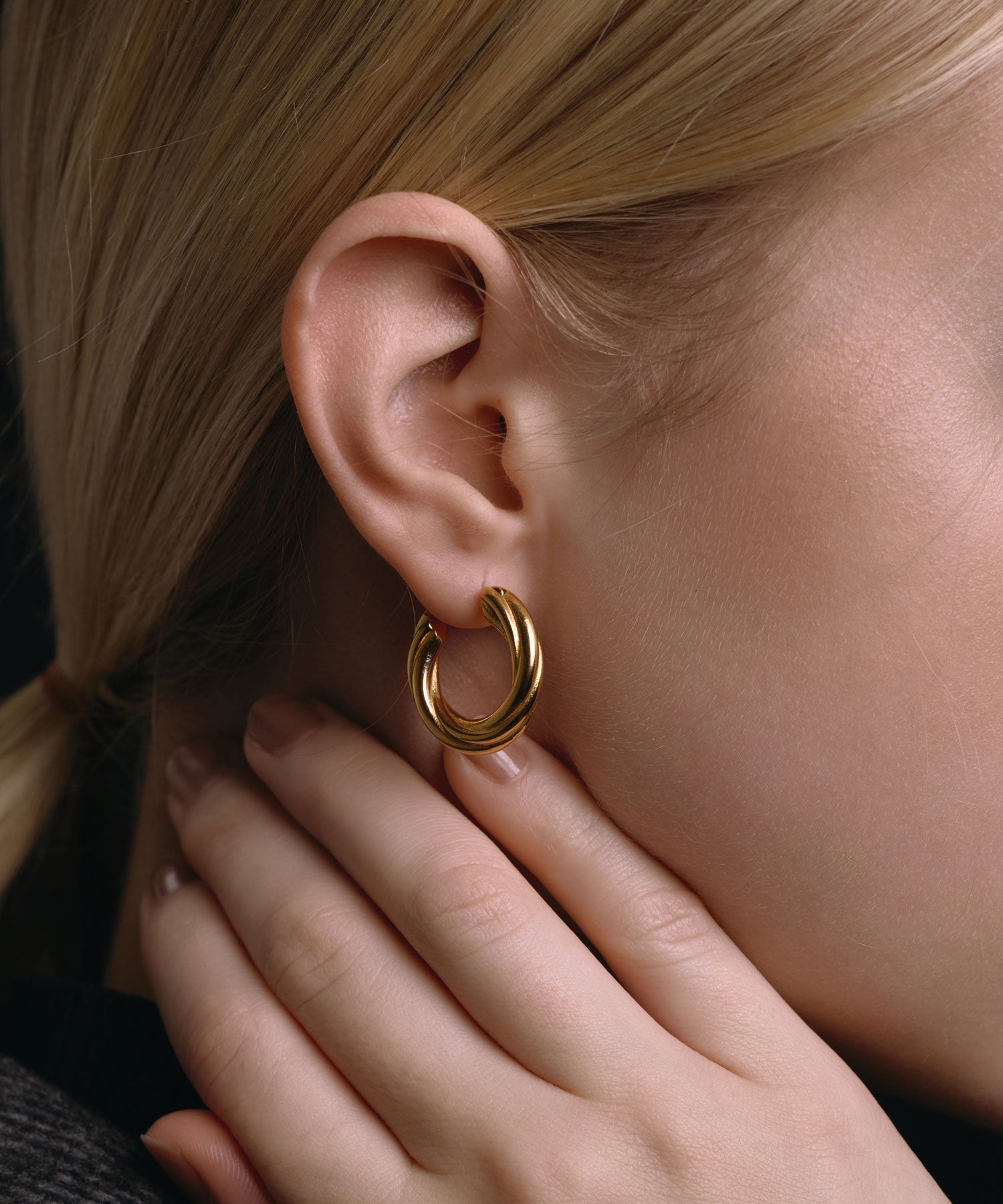 [Gold] Bouquet earrings