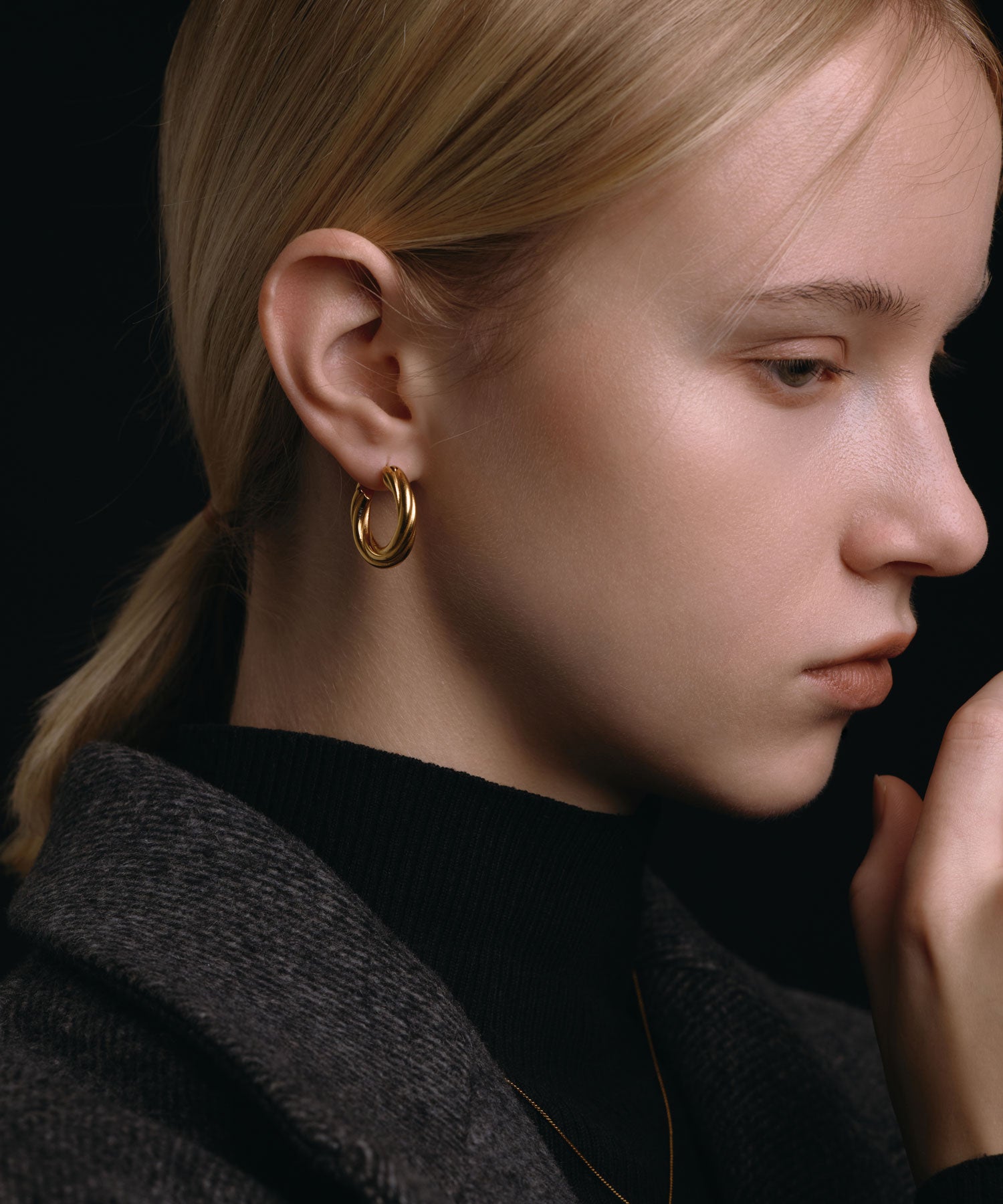 [Gold] Bouquet earrings