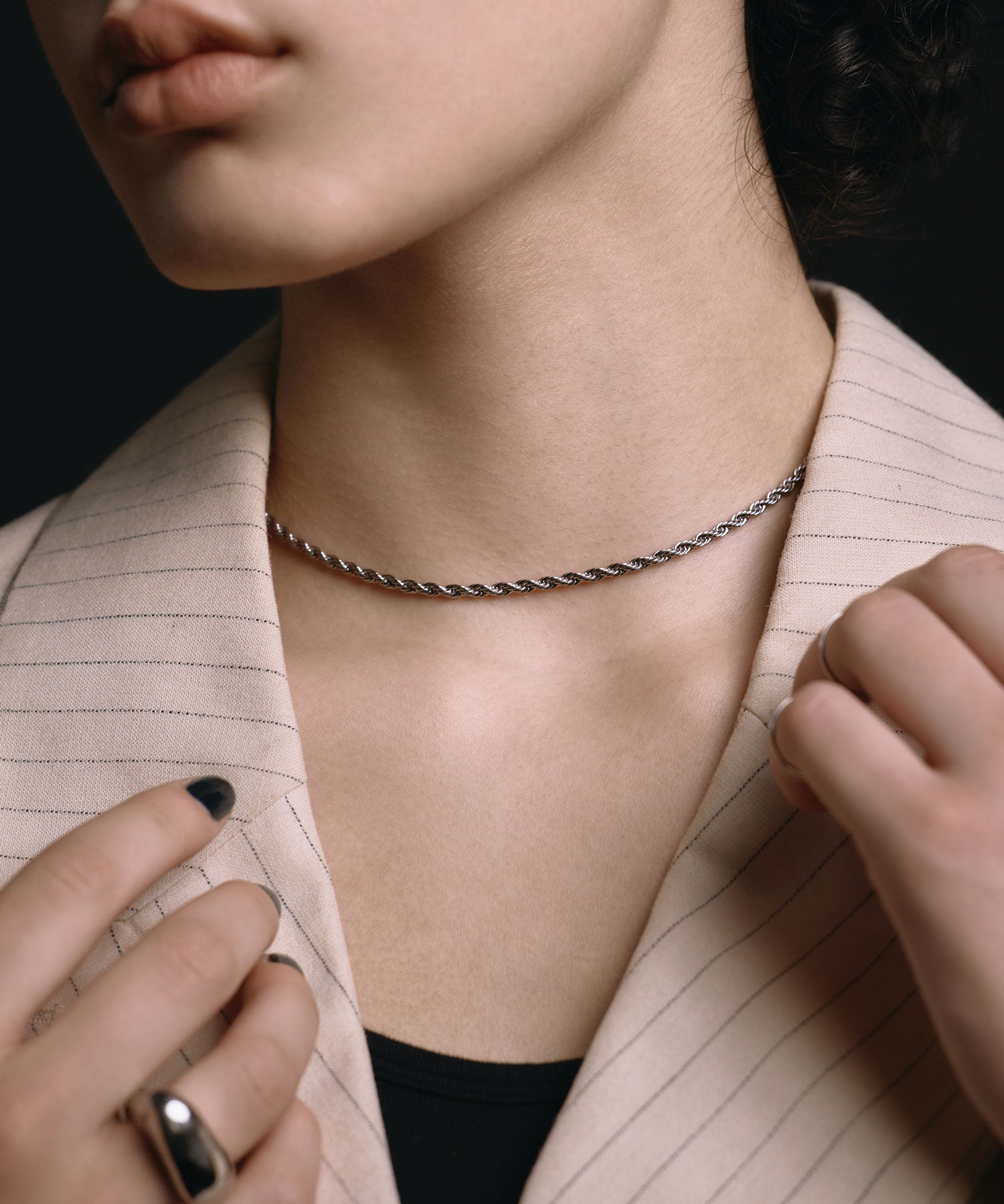 [Silver] Braided Necklace