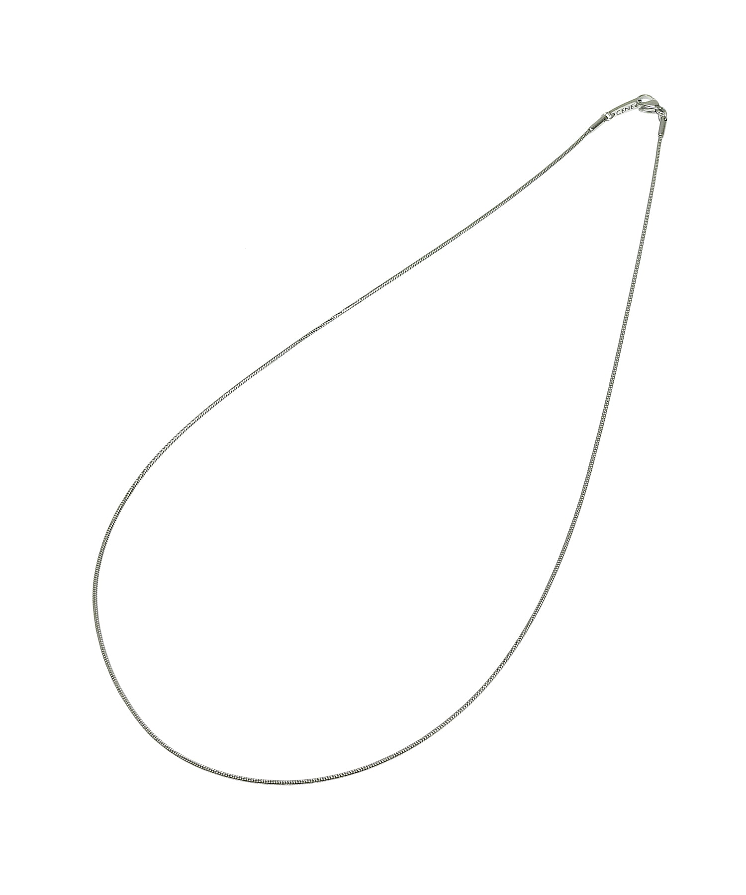 [シルバー]1mmスネークチェーンネックレス/50cm