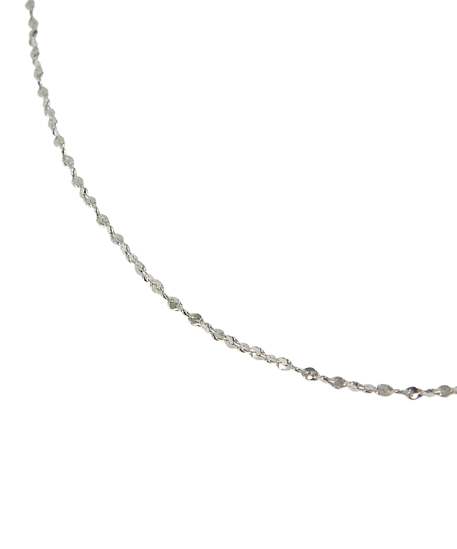 [シルバー]リーフスライドチェーンネックレス