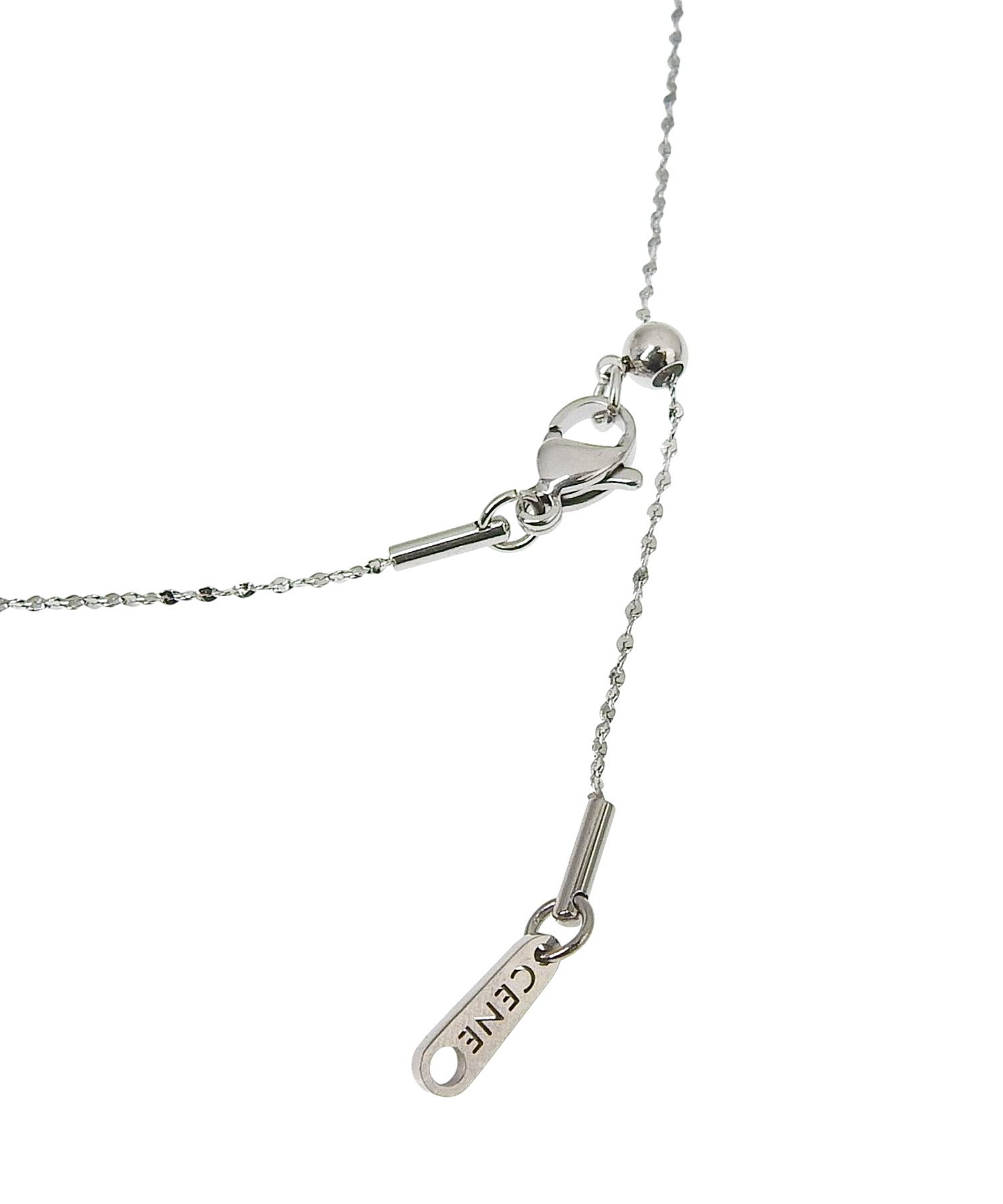 [シルバー]リーフスライドチェーンネックレス