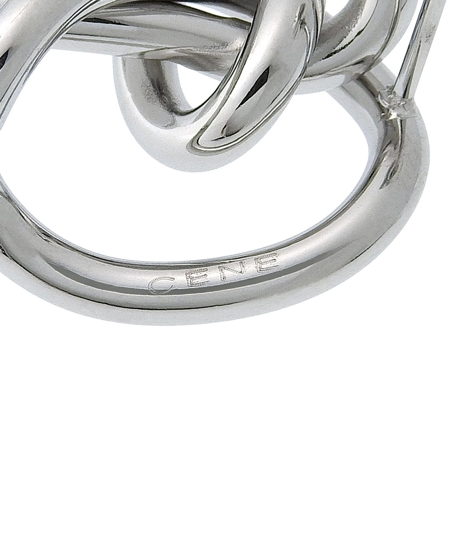 [Silver] Knot-link earrings