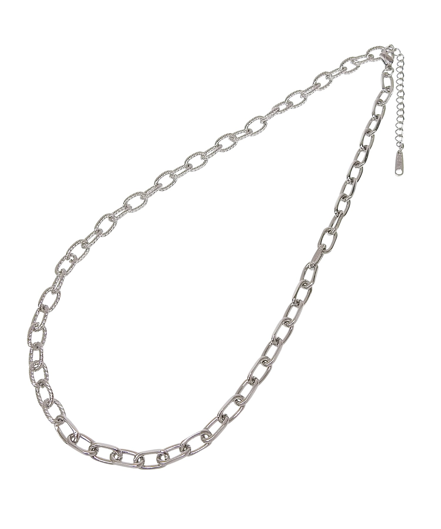 [シルバー]ハーフトルクチェーンネックレス