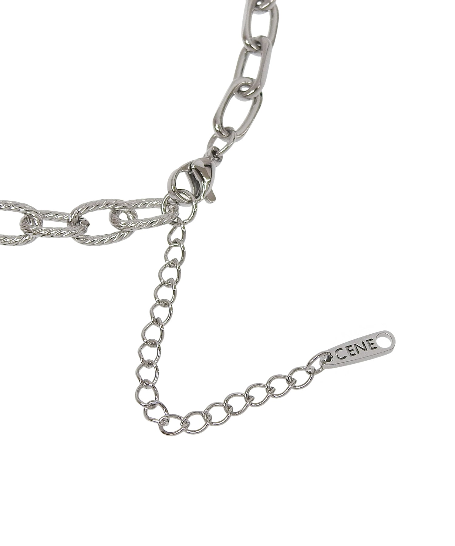 [シルバー]ハーフトルクチェーンネックレス