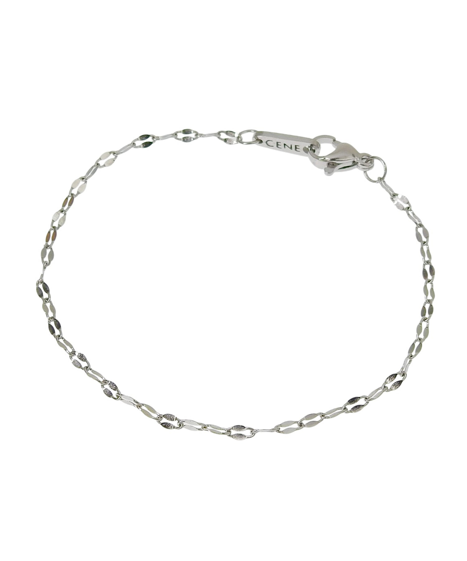 [Pre-order (scheduled to ship in late July)] [Silver] Slim Petal Chain Bracelet