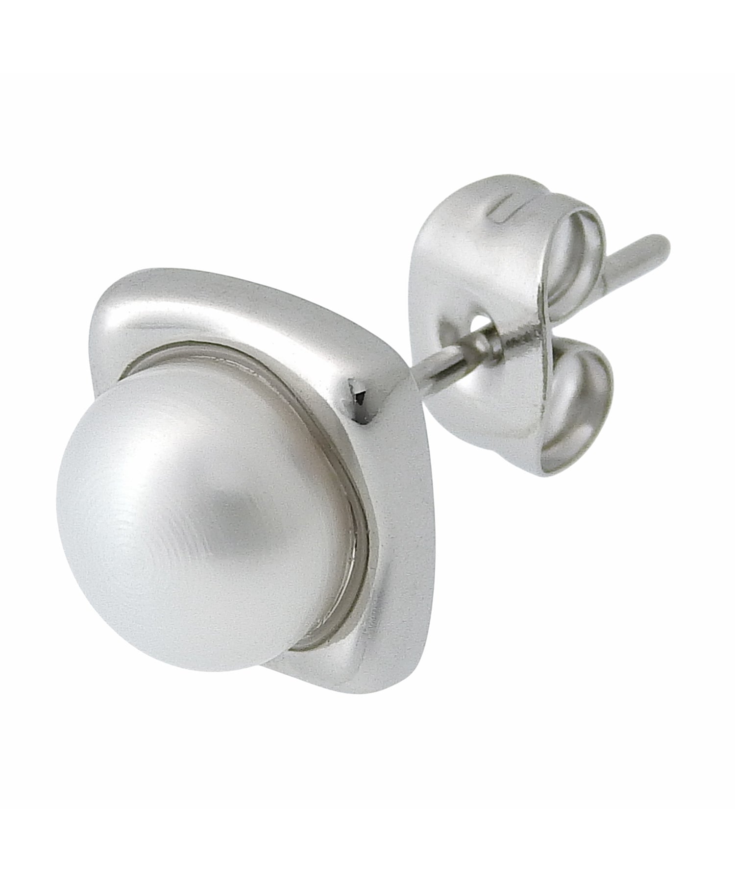 [Silver] Pearl Stage Earrings