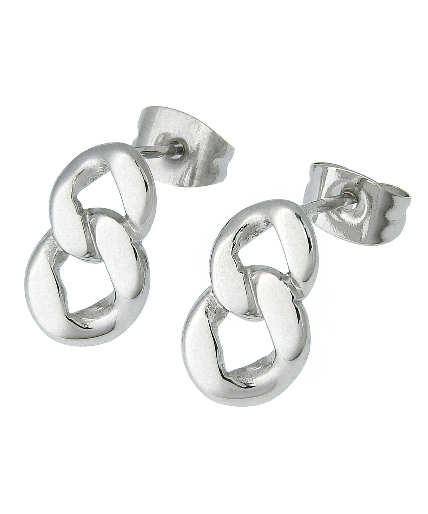 [Silver] Link earrings