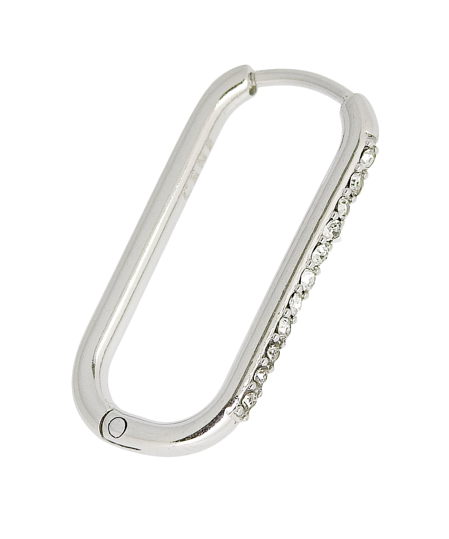 [银色]氧化锆U形耳环