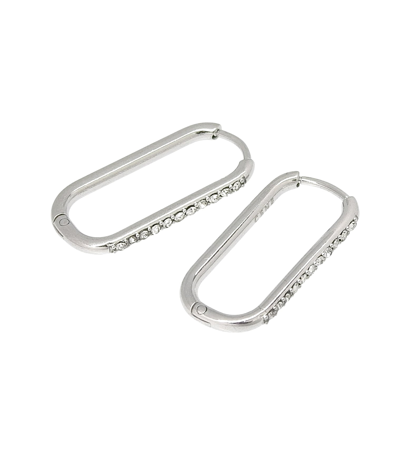 [银色]氧化锆U形耳环