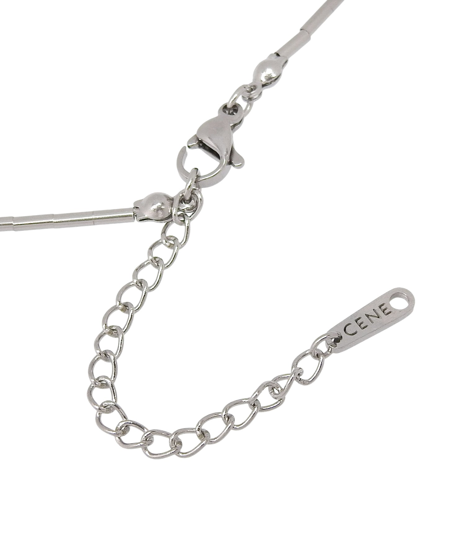 [Silver] Pipe Bead Necklace
