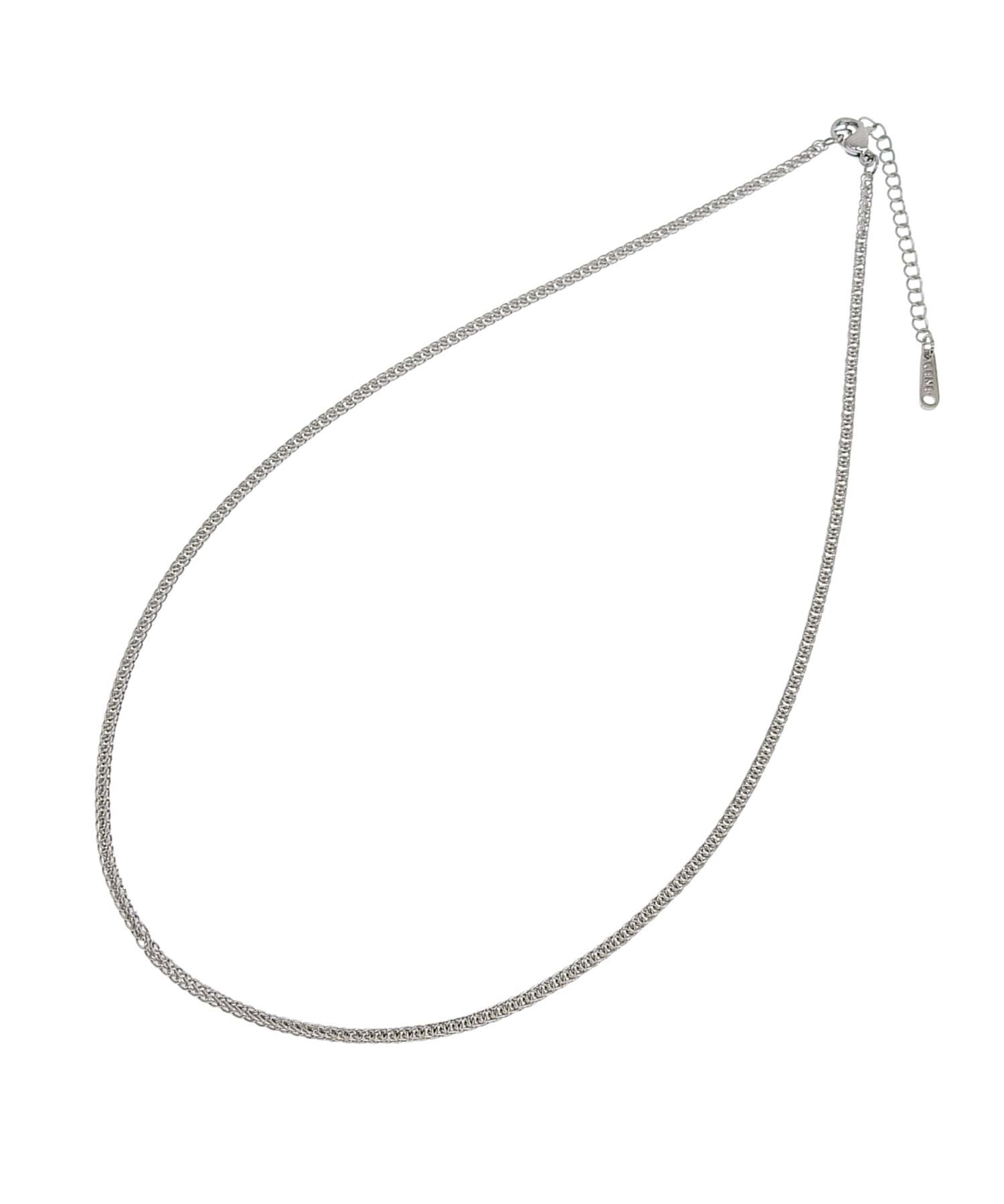 [シルバー]メッシュチェーンネックレス
