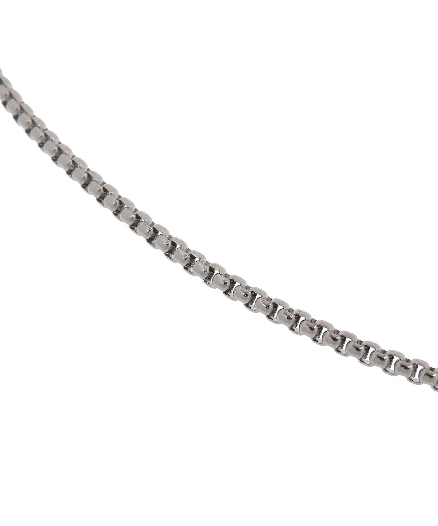 [シルバー]アークボックスチェーンネックレス