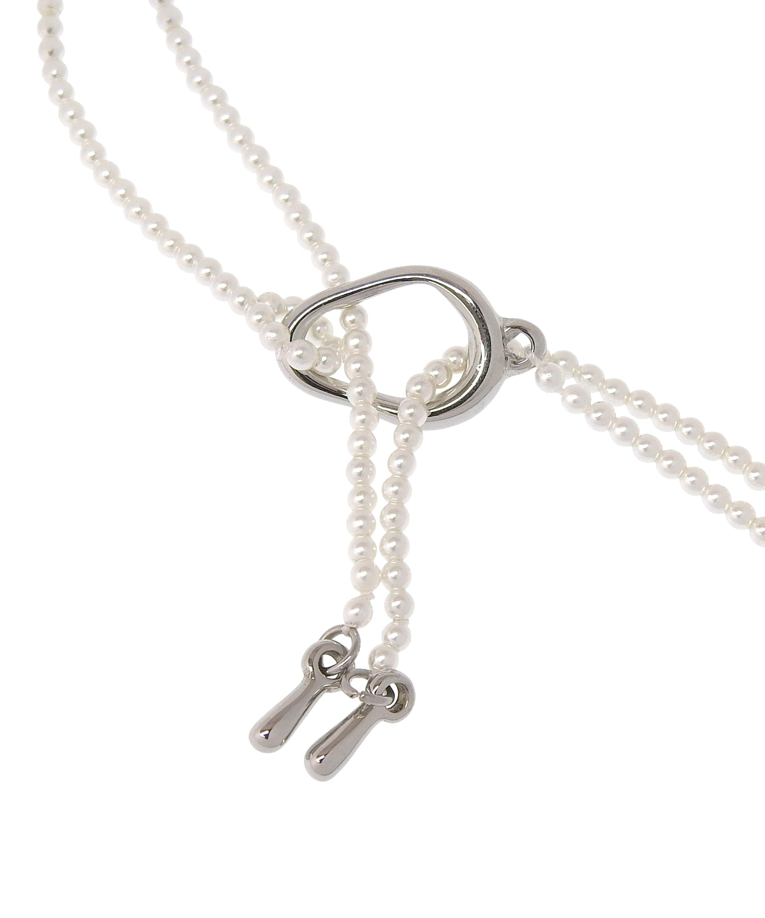 【予約販売(2月中旬発送予定)】[シルバー]マルチウェイロングパールチョーカー