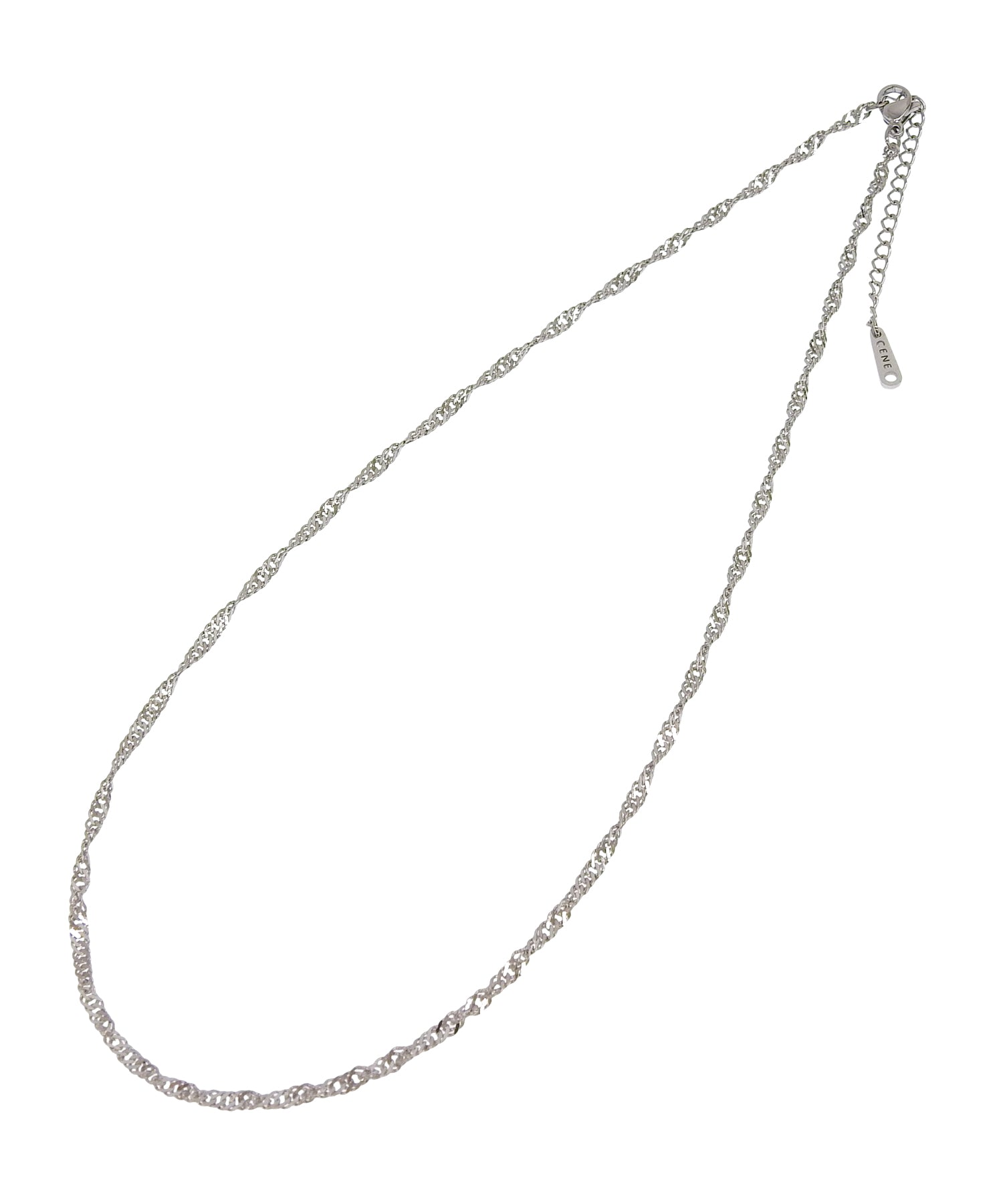 [シルバー]グリッターロープネックレス