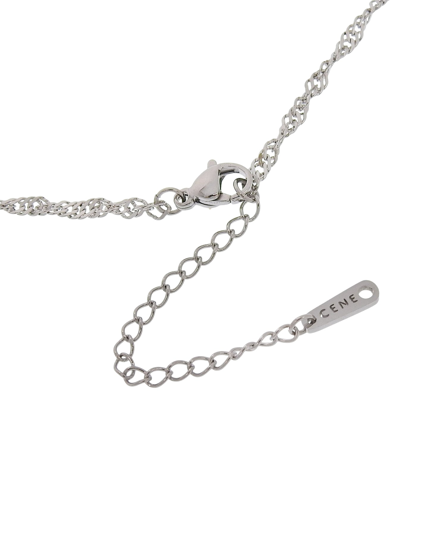 [シルバー]グリッターロープネックレス