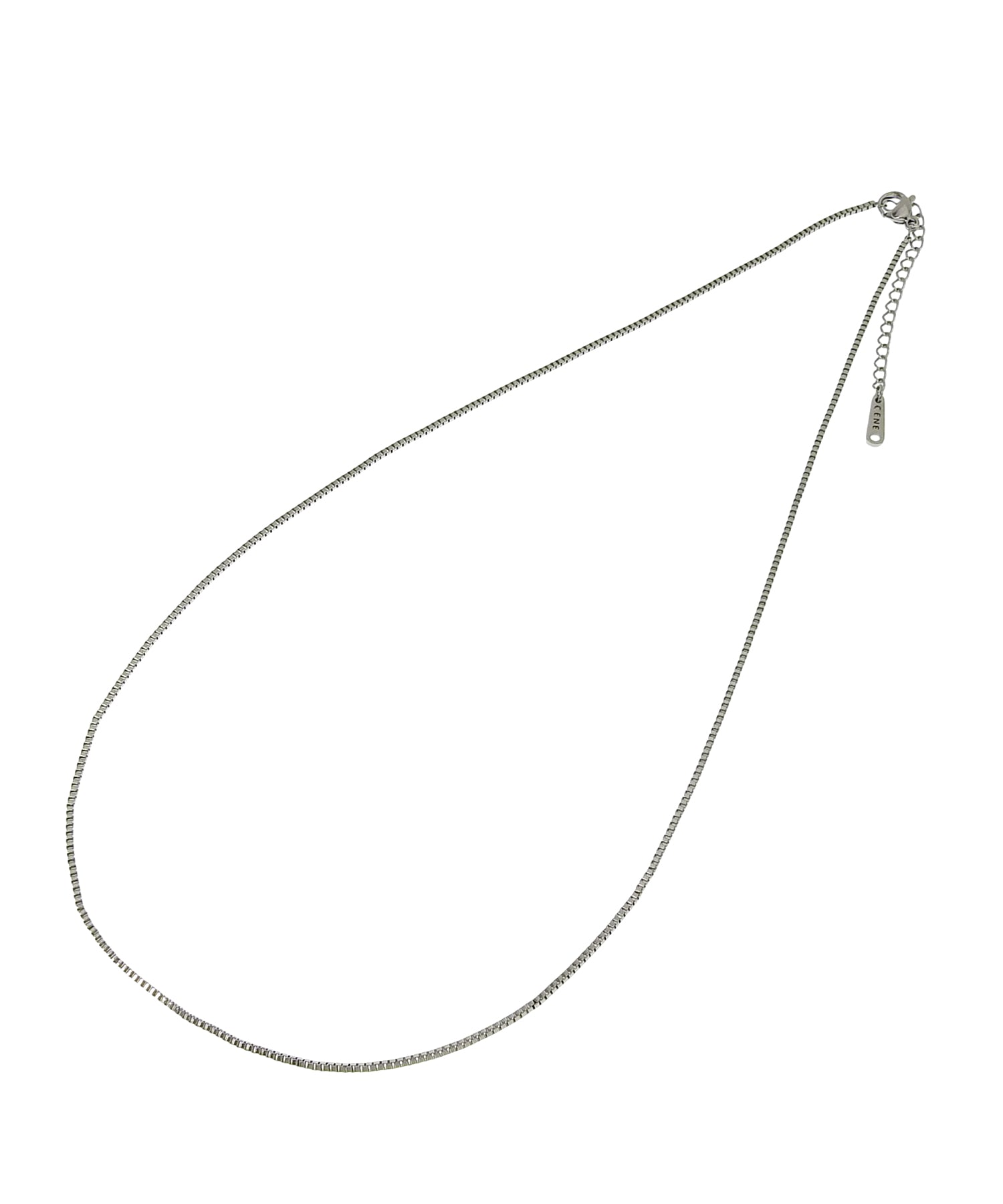 [シルバー]ボックスチェーンネックレス