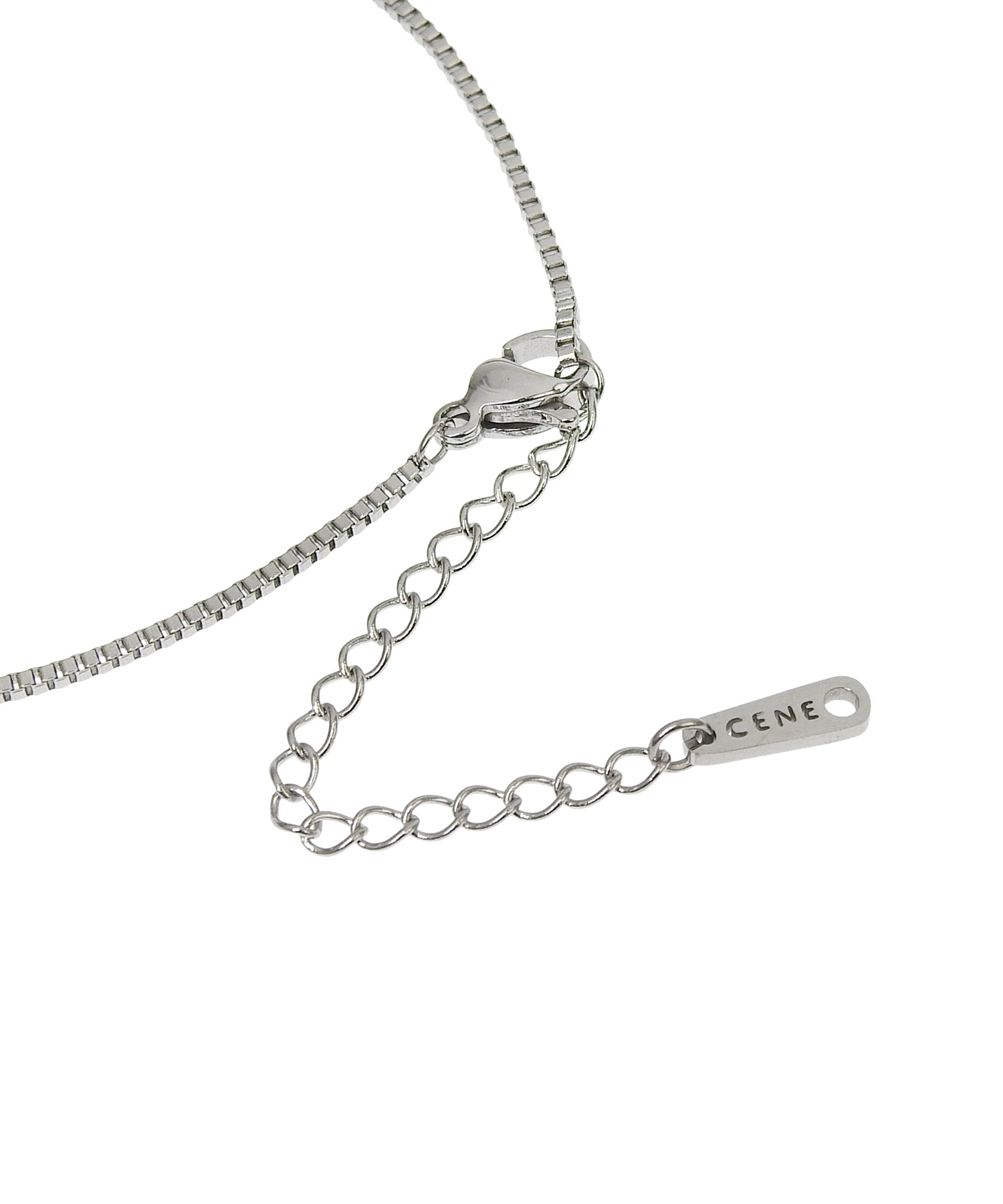 [シルバー]ボックスチェーンネックレス