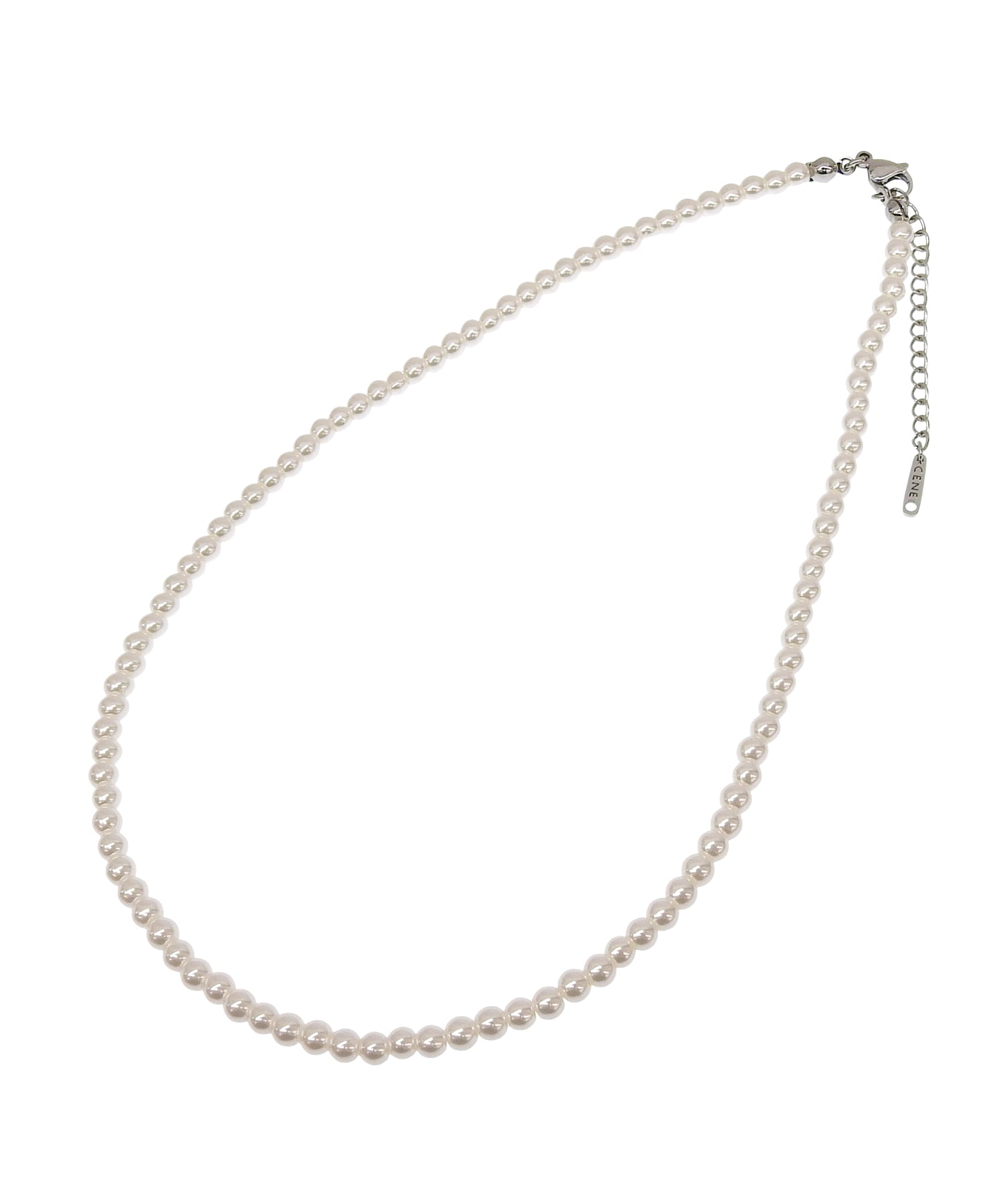 【予約販売(2月中旬発送予定)】[シルバー]ベーシックミディアムパールネックレス37cm