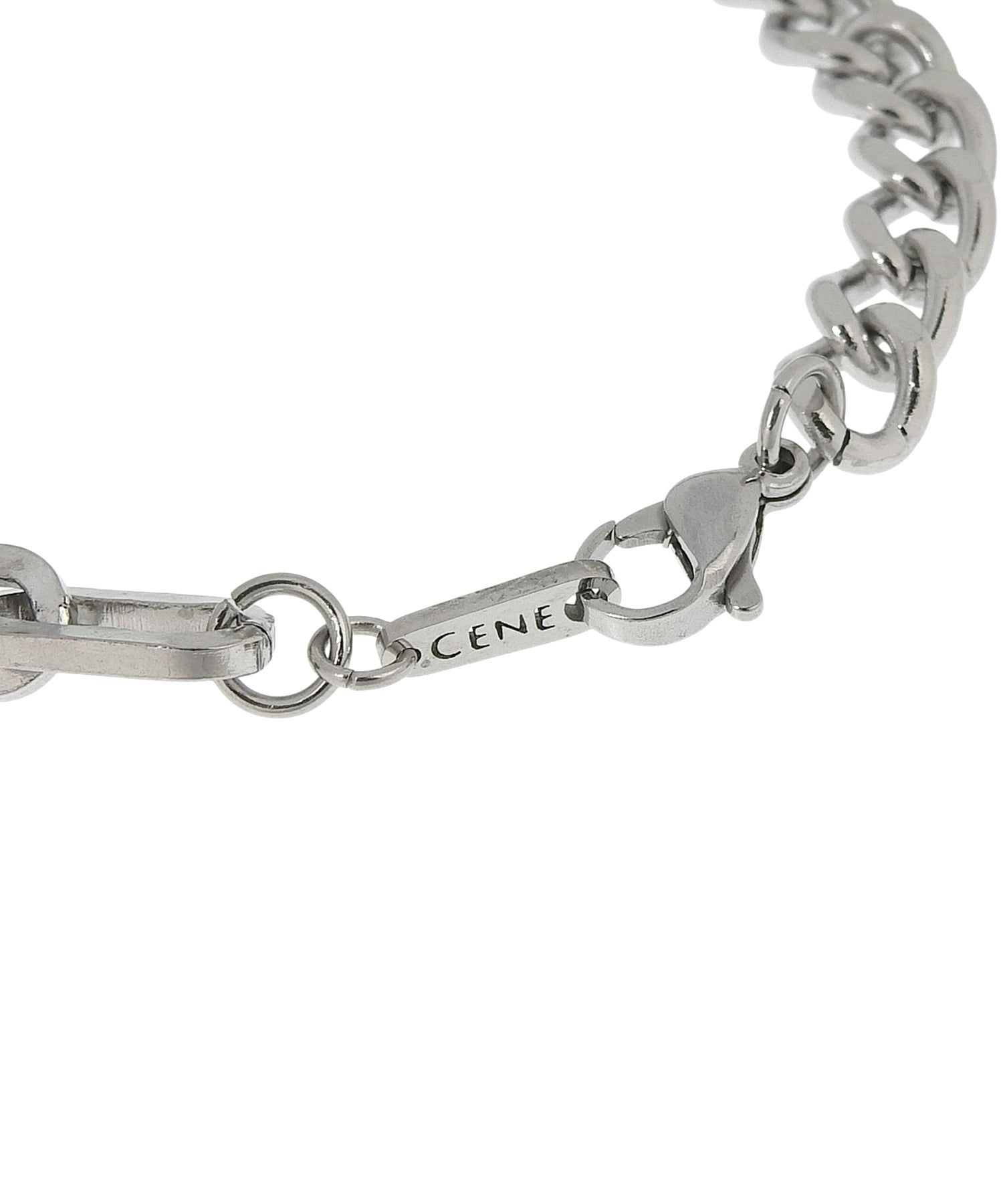 [シルバー]アシンメトリーチェーンブレスレット