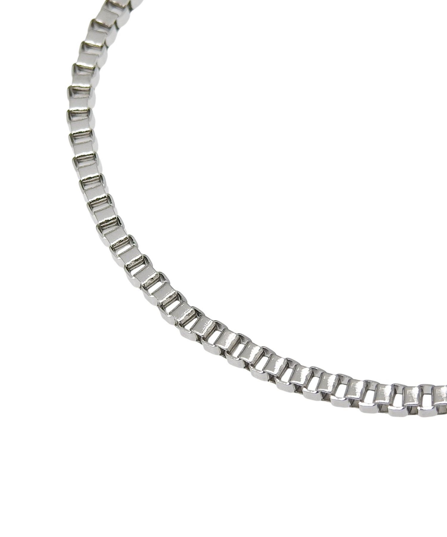 [シルバー]ボックスチェーンブレスレット