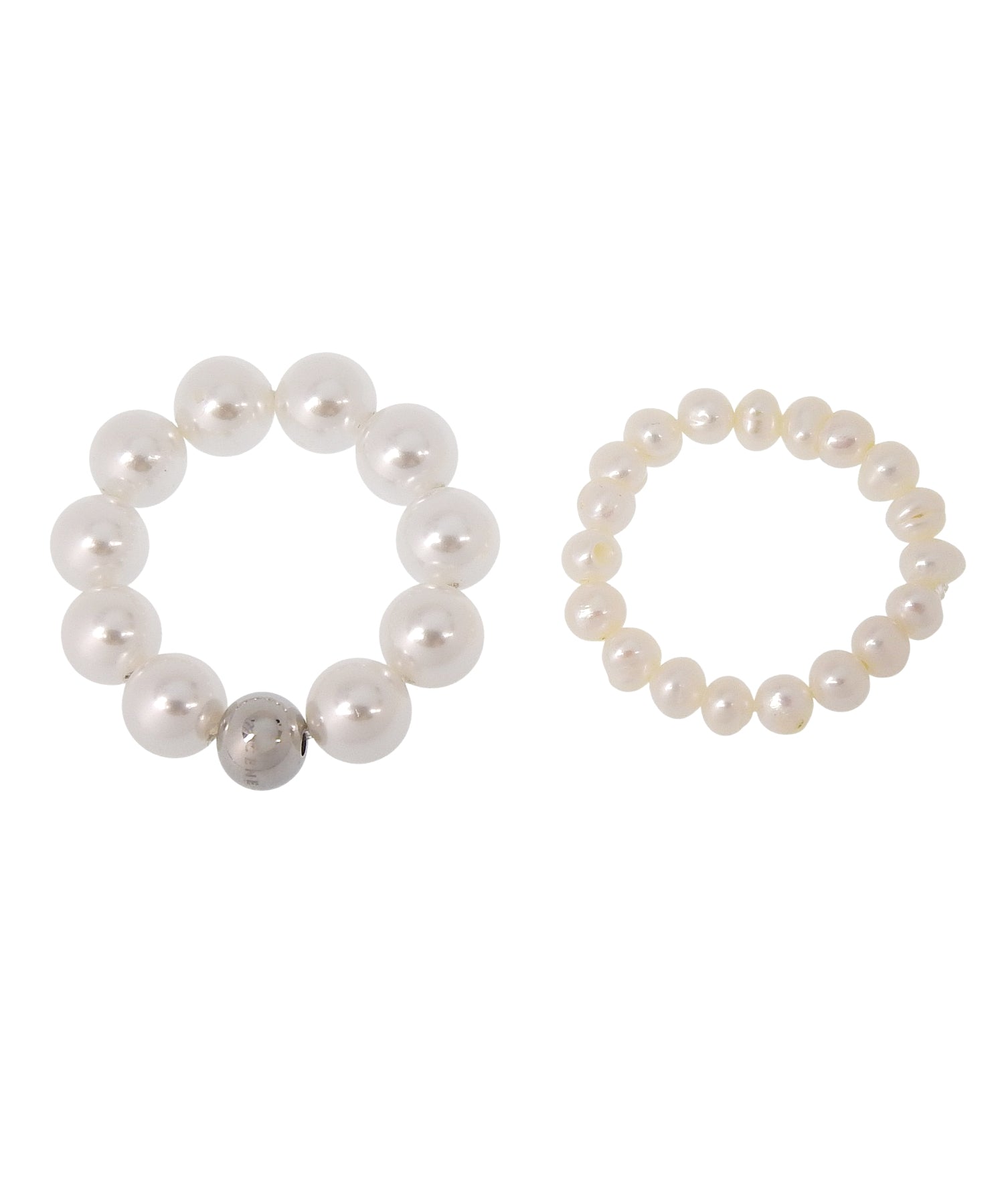 【予約販売(2月中旬発送予定)】[シルバー]スタッキングパールリング