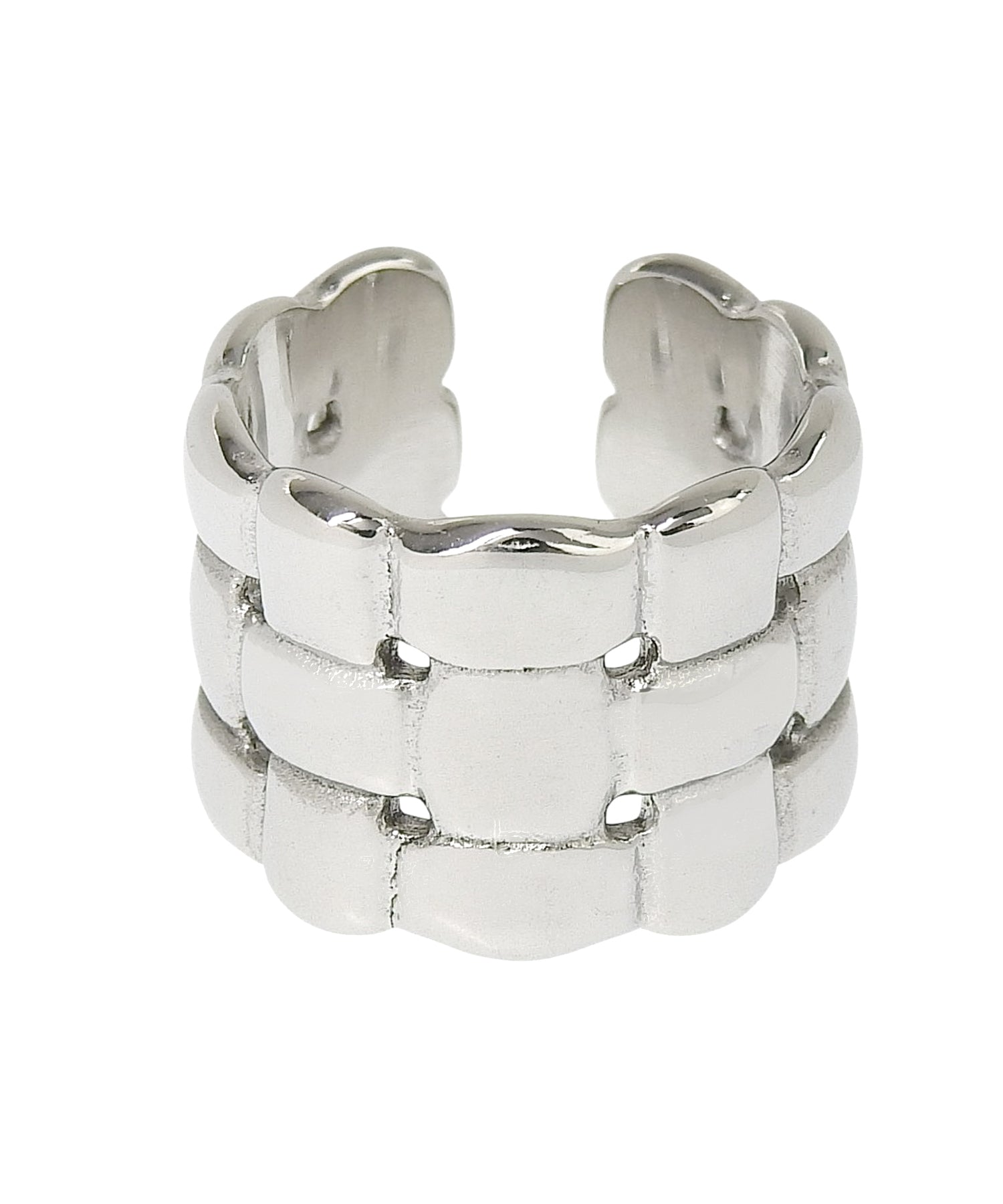 [シルバー]ワイドメッシュリング