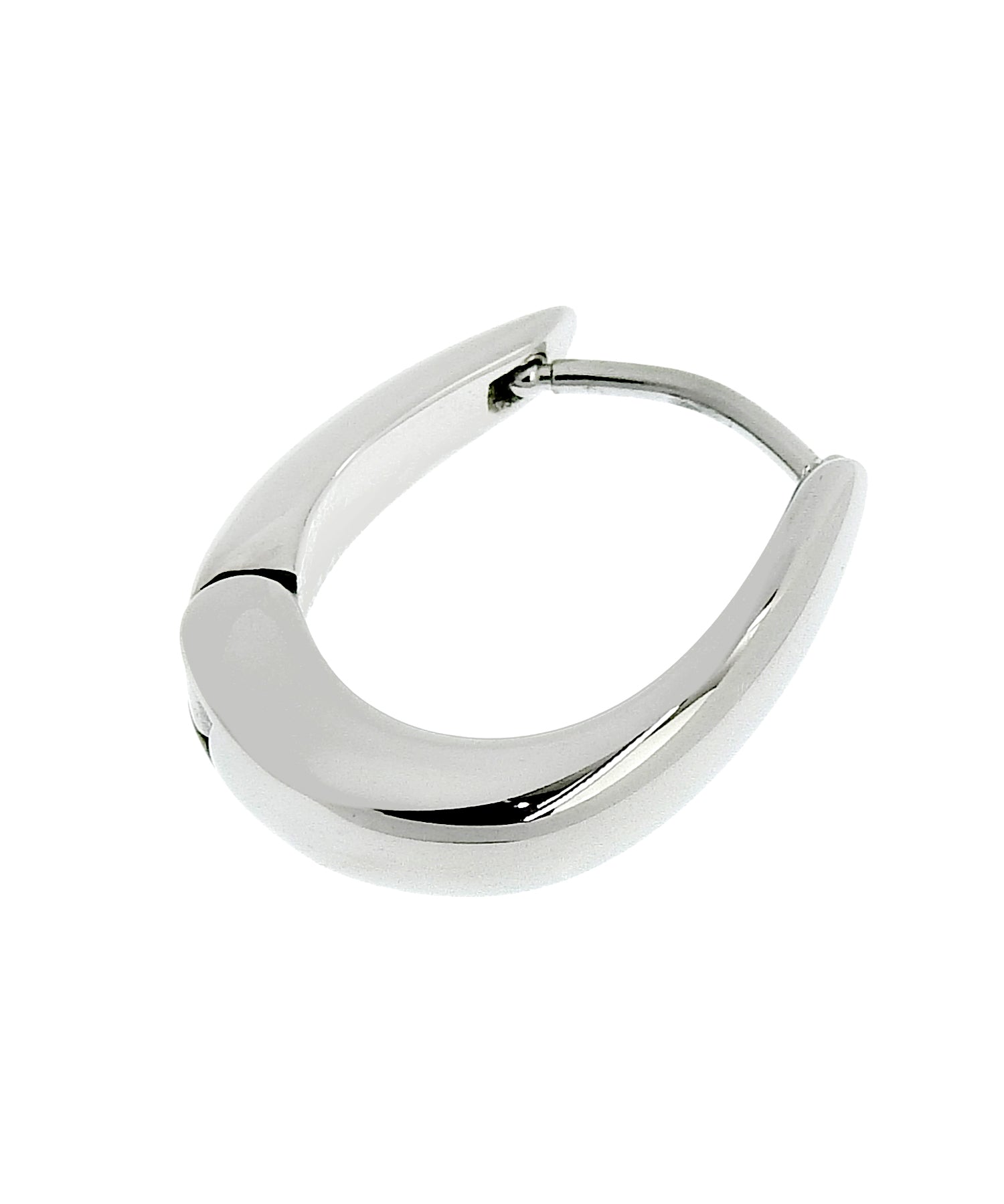 [銀色] 細長水滴耳環