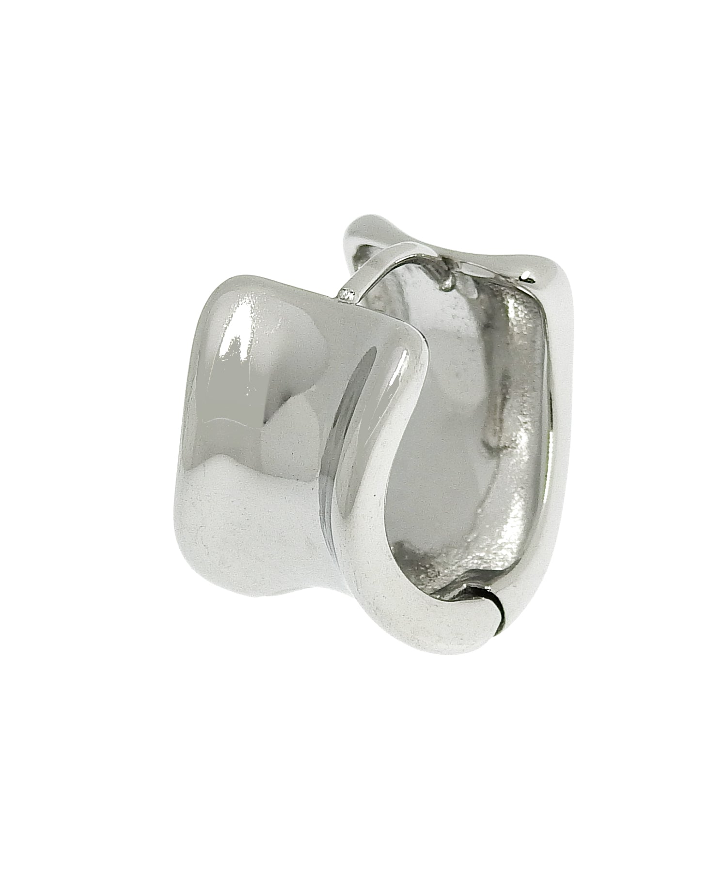 シルバー]ボリュームカーブピアス