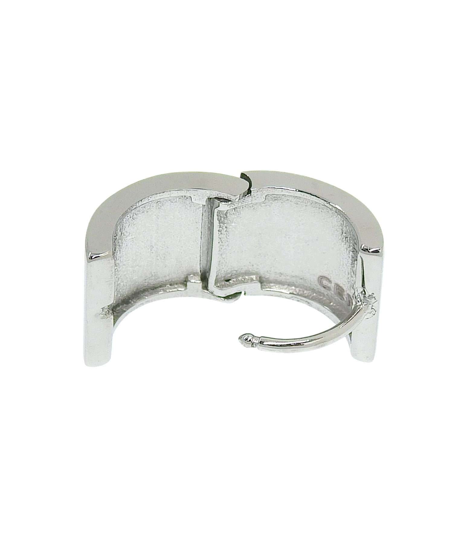 [銀色]筒型耳環