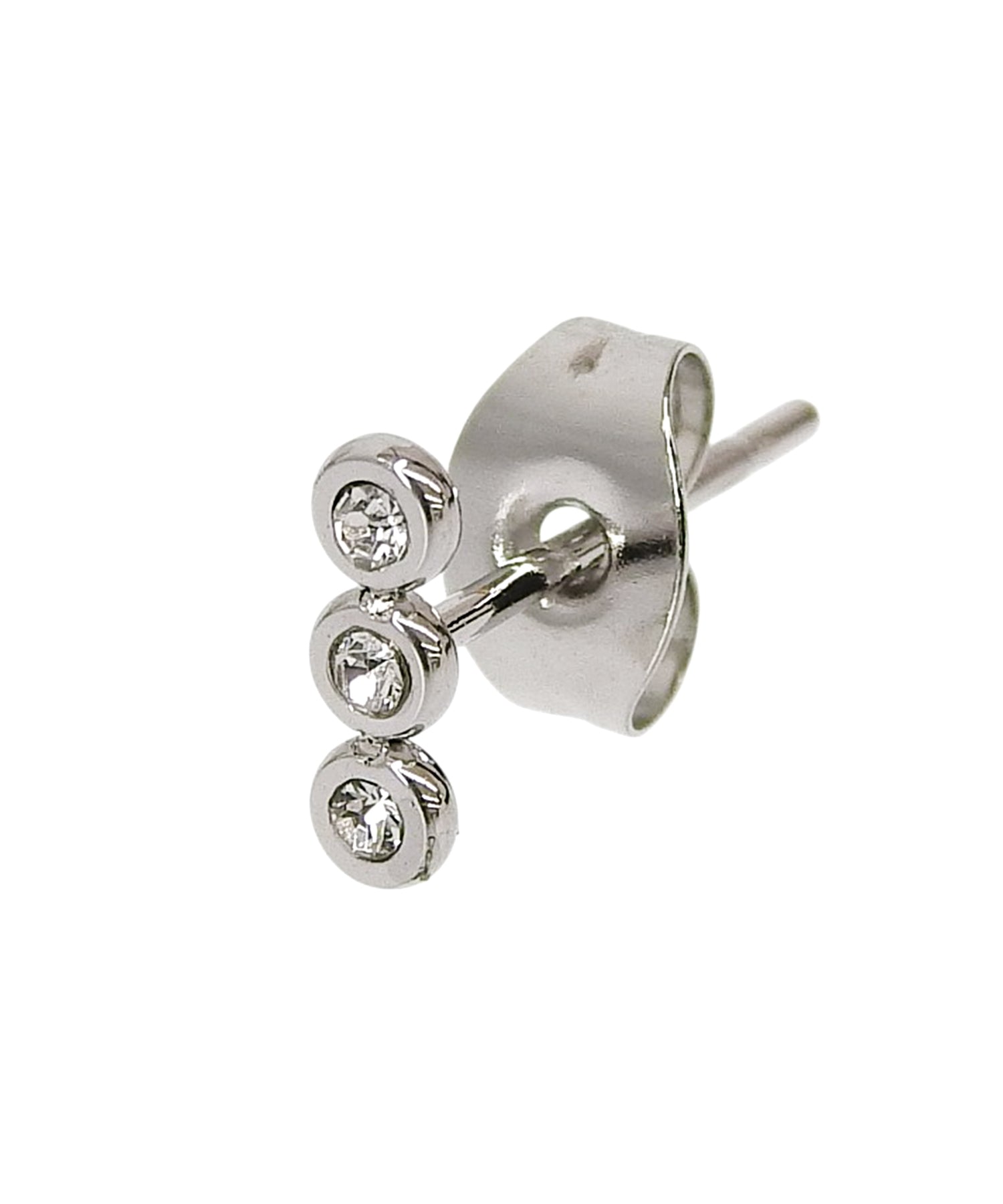 シルバー]ジルコニアオーブピアス