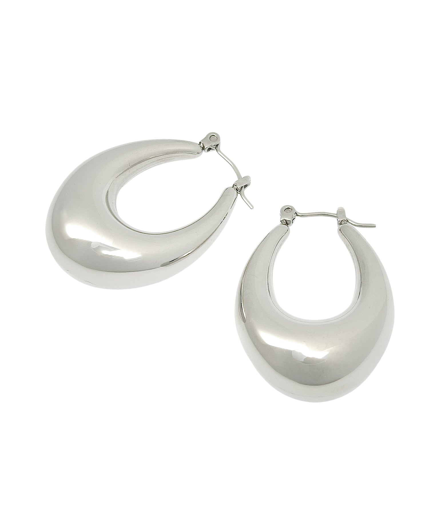 va シルバーオーバルピアス シルバー]オーバルブルームピアス