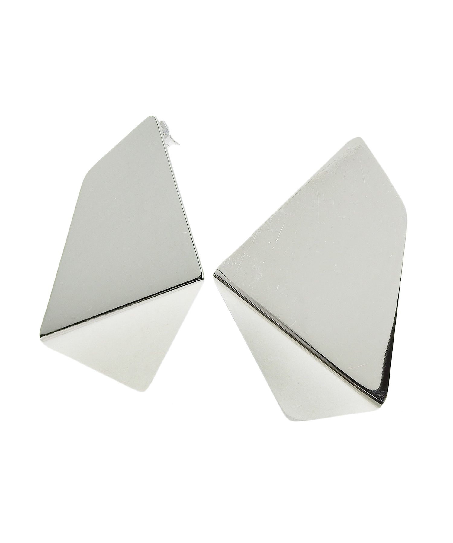 [シルバー]ジオスパークプレートピアス