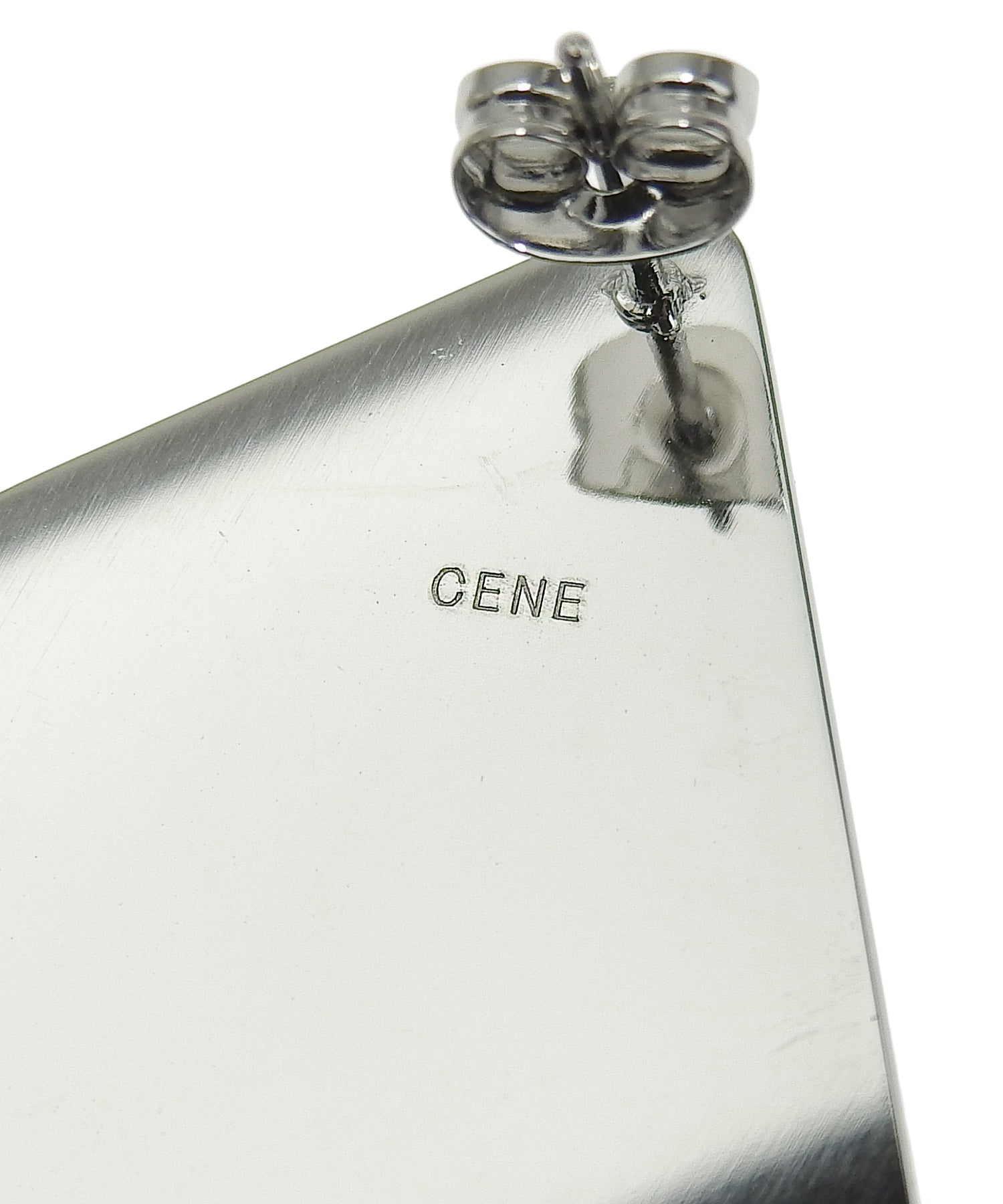 [シルバー]ジオスパークプレートピアス