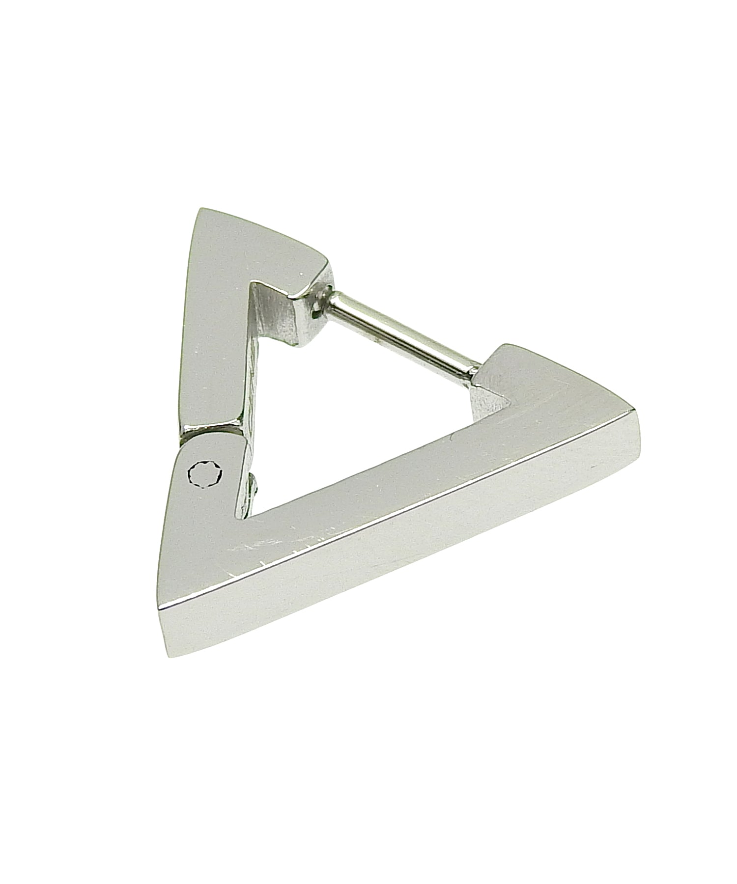 [シルバー]ボールドデルタフープピアス