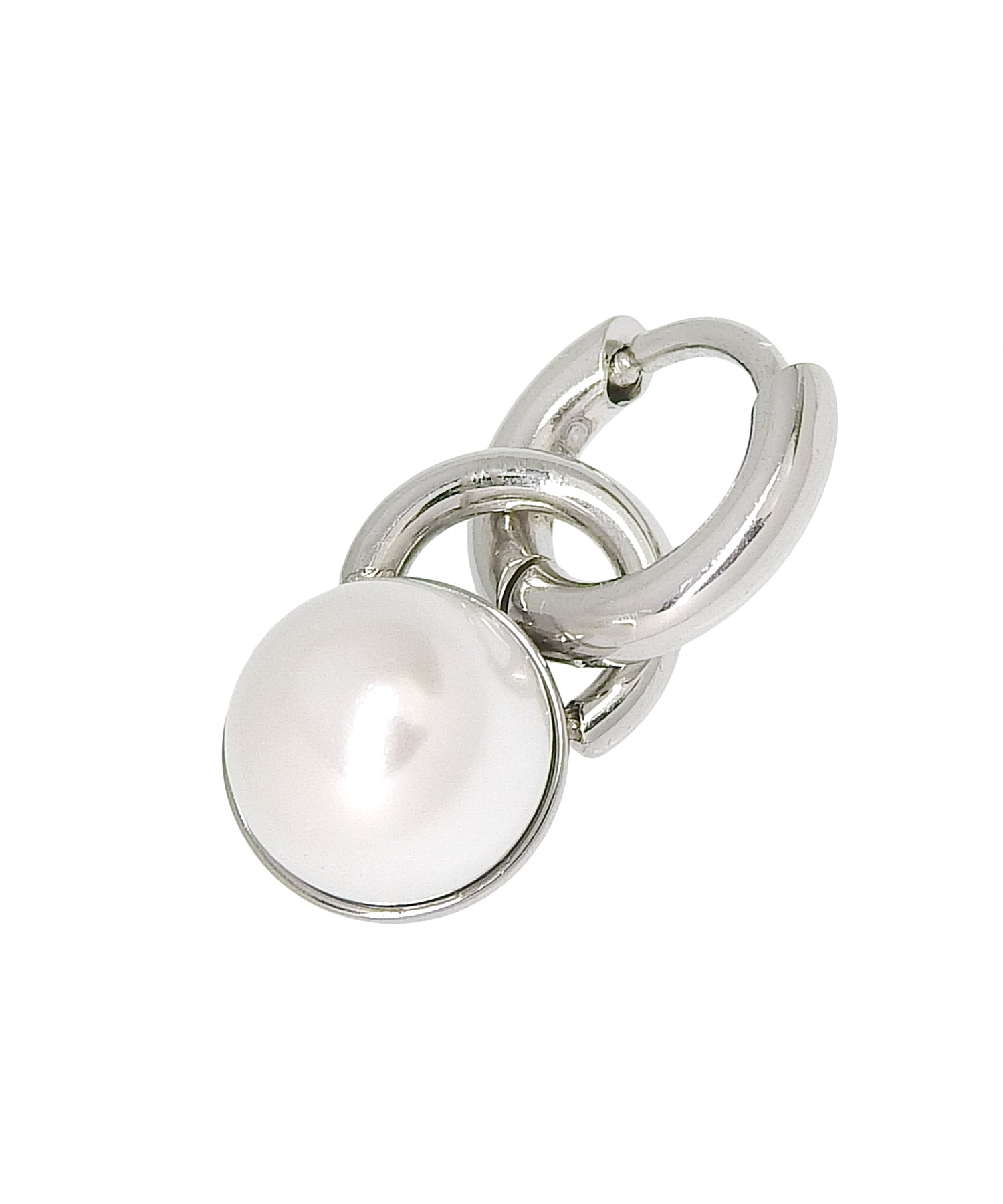 [シルバー]ドロップパールピアス