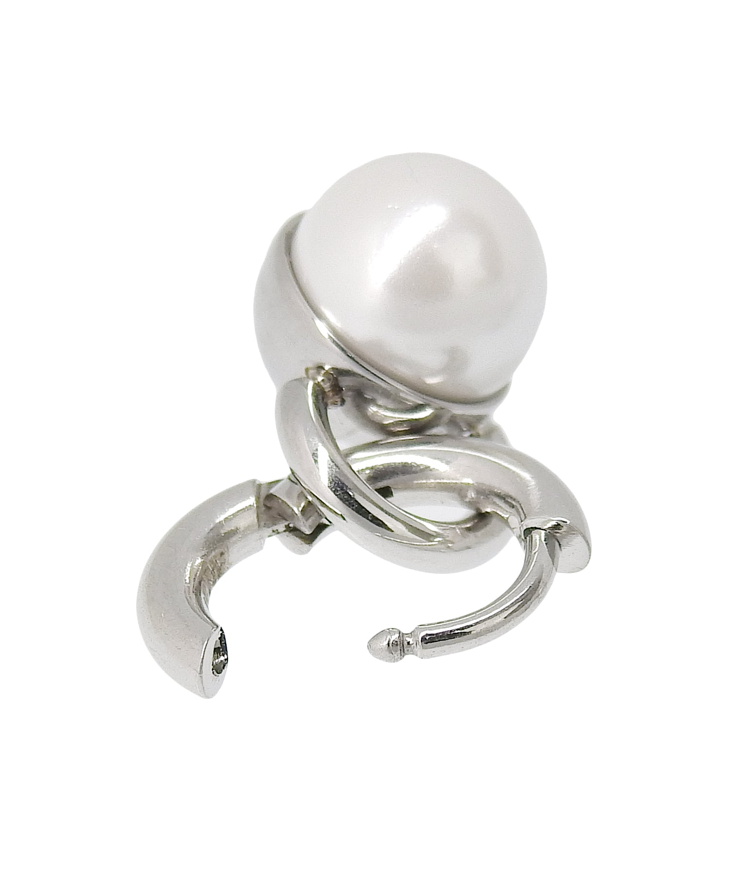 [シルバー]ドロップパールピアス