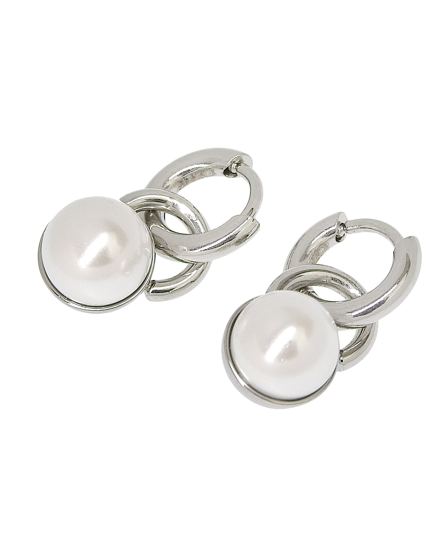 [シルバー]ドロップパールピアス