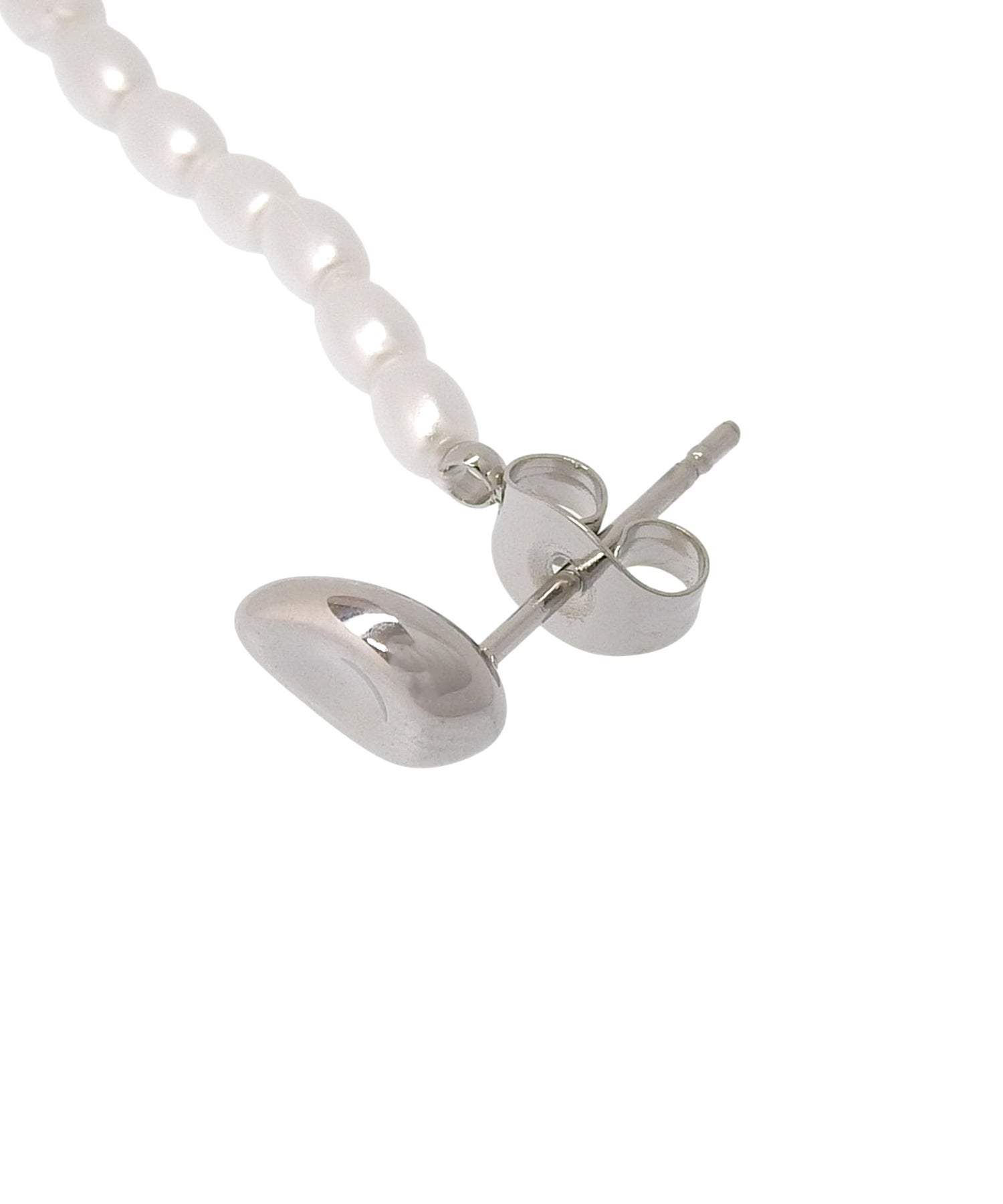 [シルバー]ストリアラインパールピアス