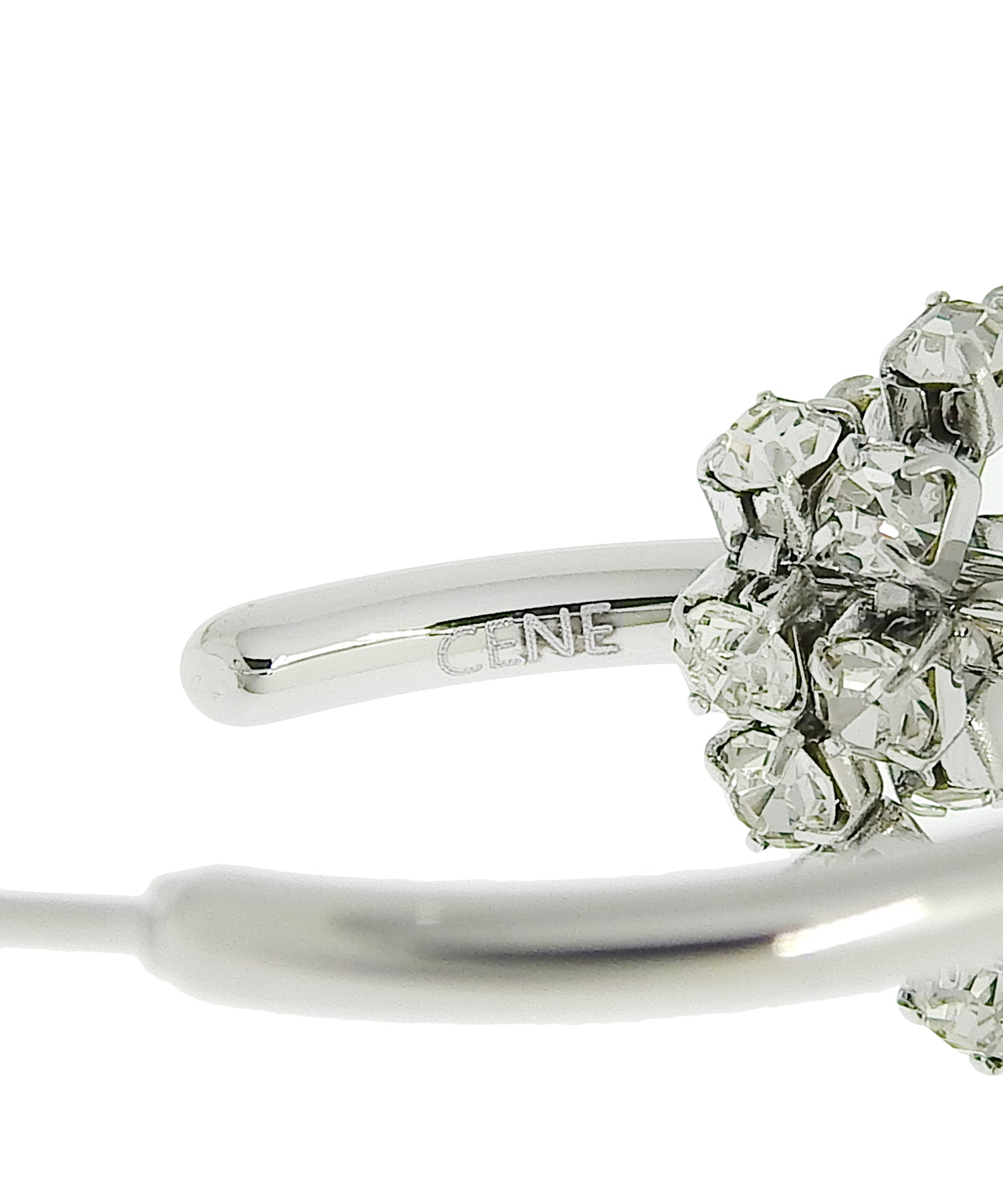 【予約販売(2月下旬発送予定)】[シルバー]ノットビジューピアス