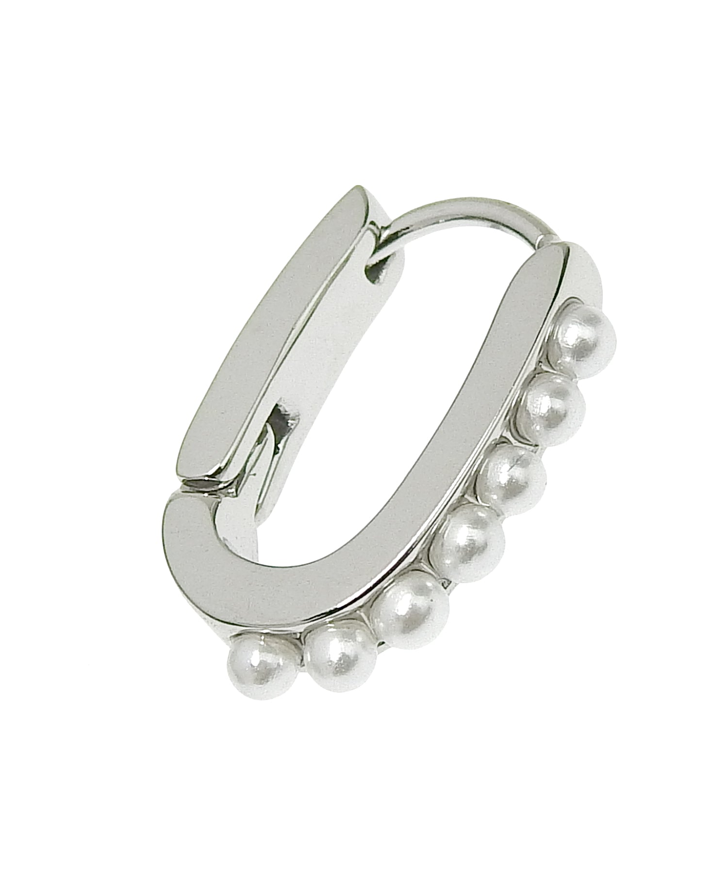 【展覽產品（預定三月底出貨】[銀色穀物珍珠耳環