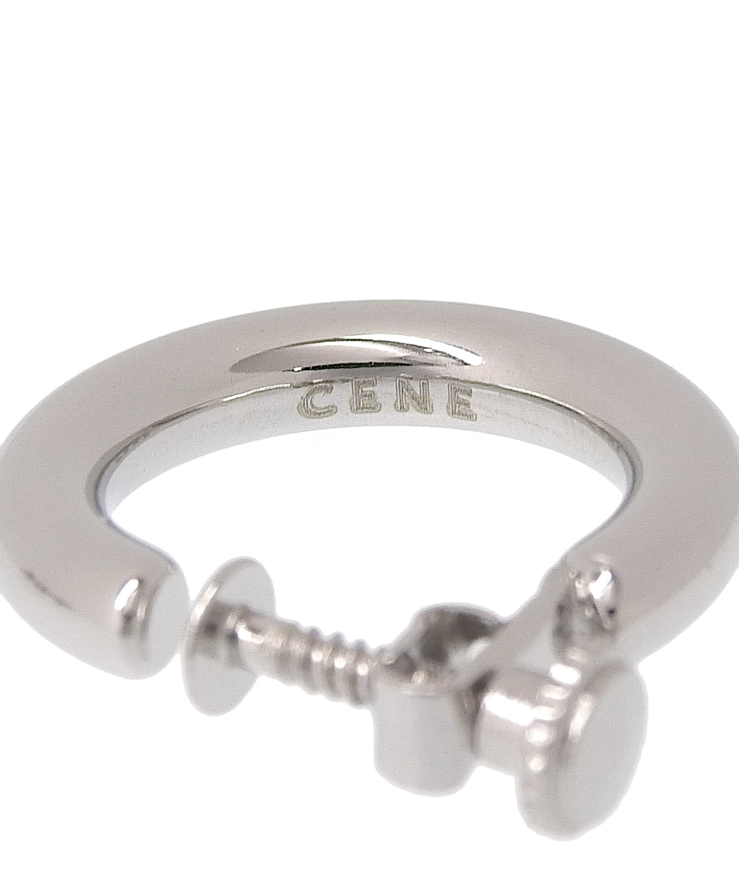 [シルバー]シンプルフープイヤリング