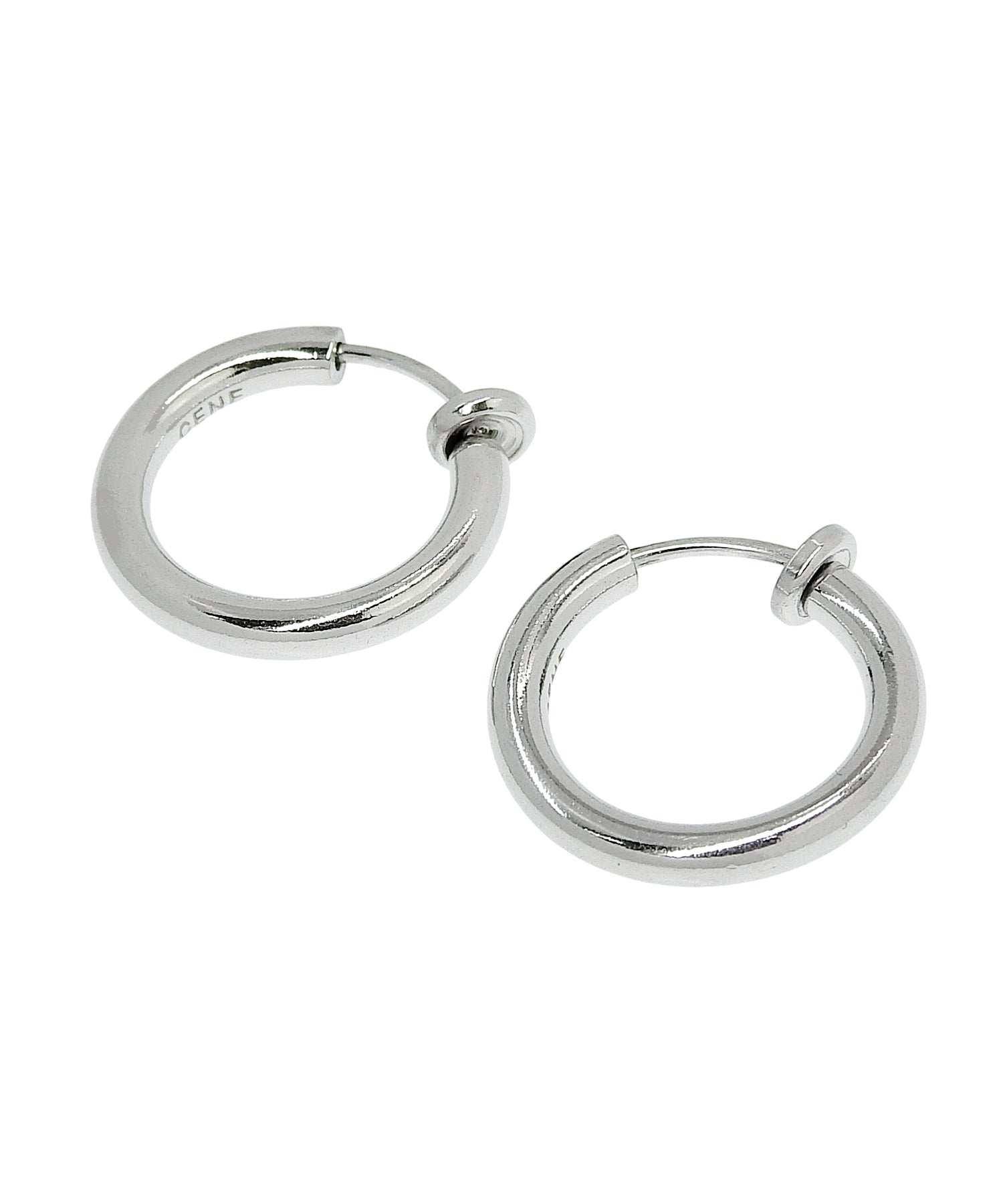 [シルバー]プレーンフープイヤリング 17mm